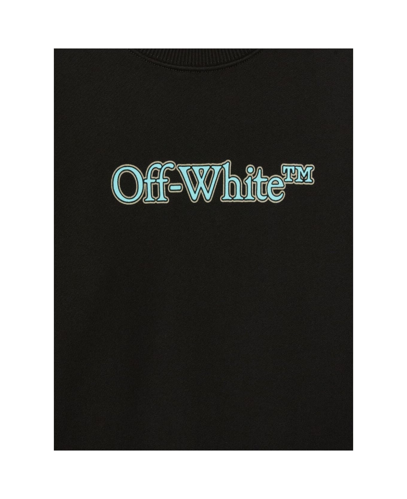 Off-White Black Crewneck Sweatshirt With Printed Logo On The Front In Cotton Boy - BLACK