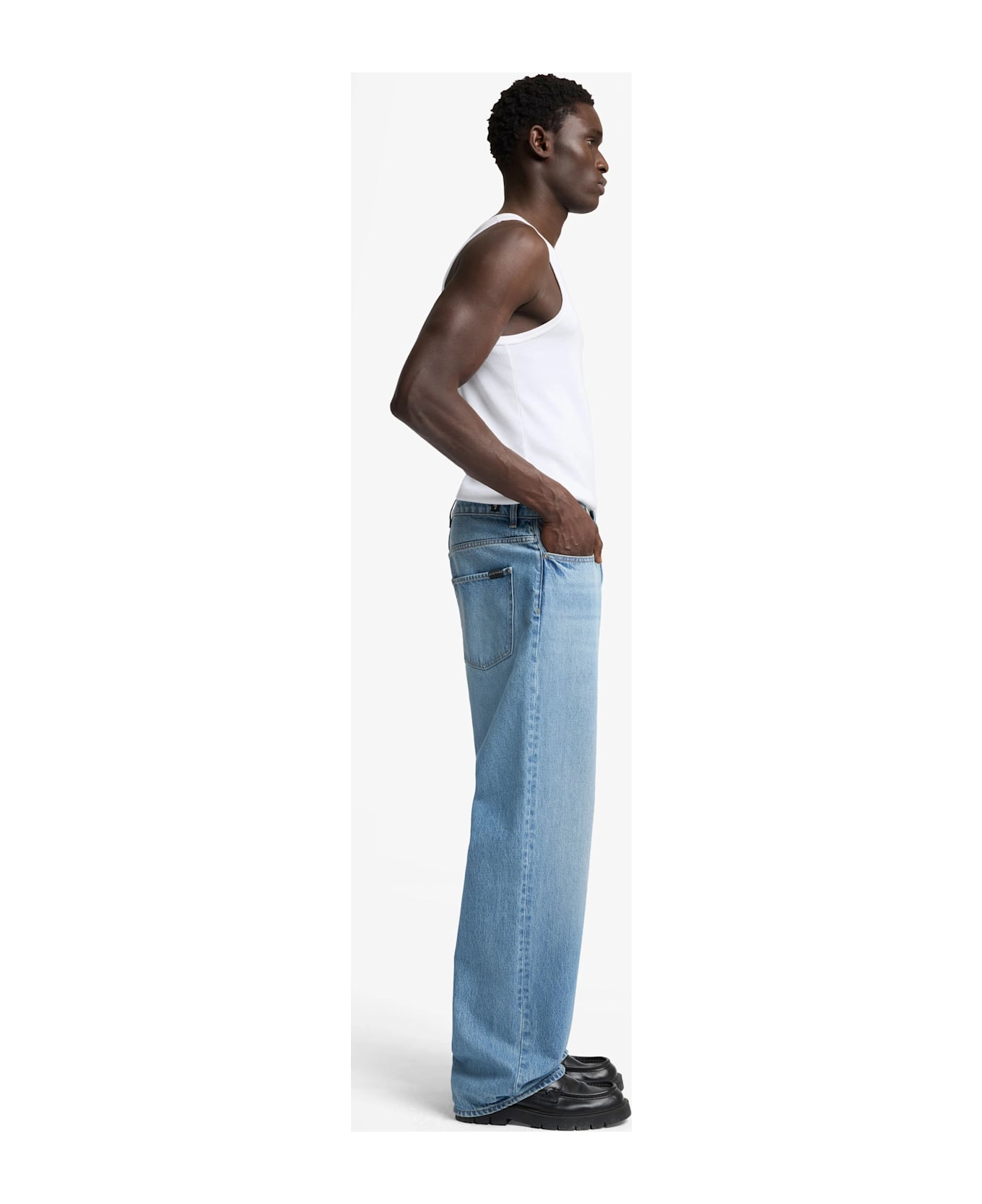 7 For All Mankind Wide Leg Mason - Light Blue