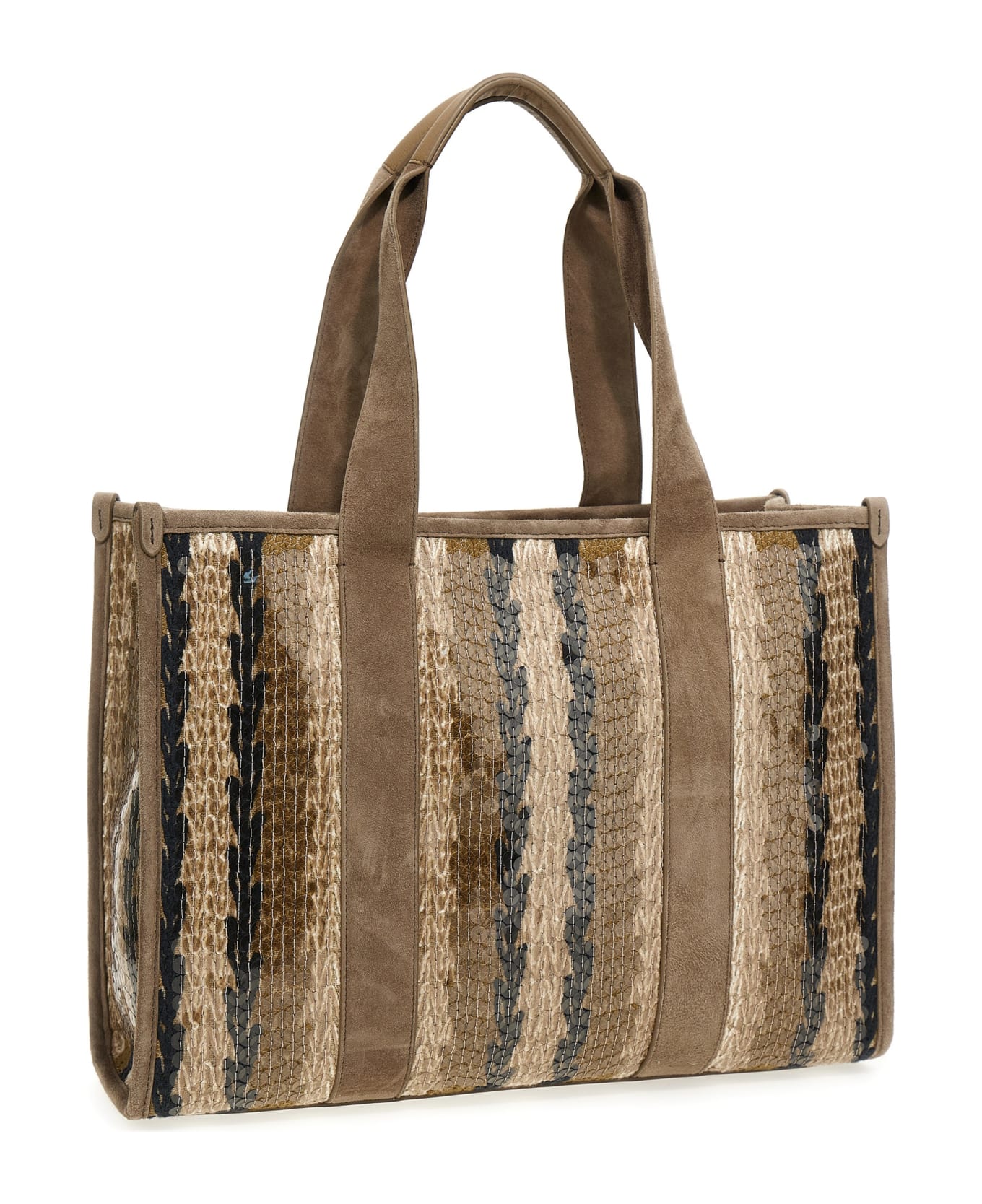 Brunello Cucinelli Sequin Python Shopping Bag - Multicolor