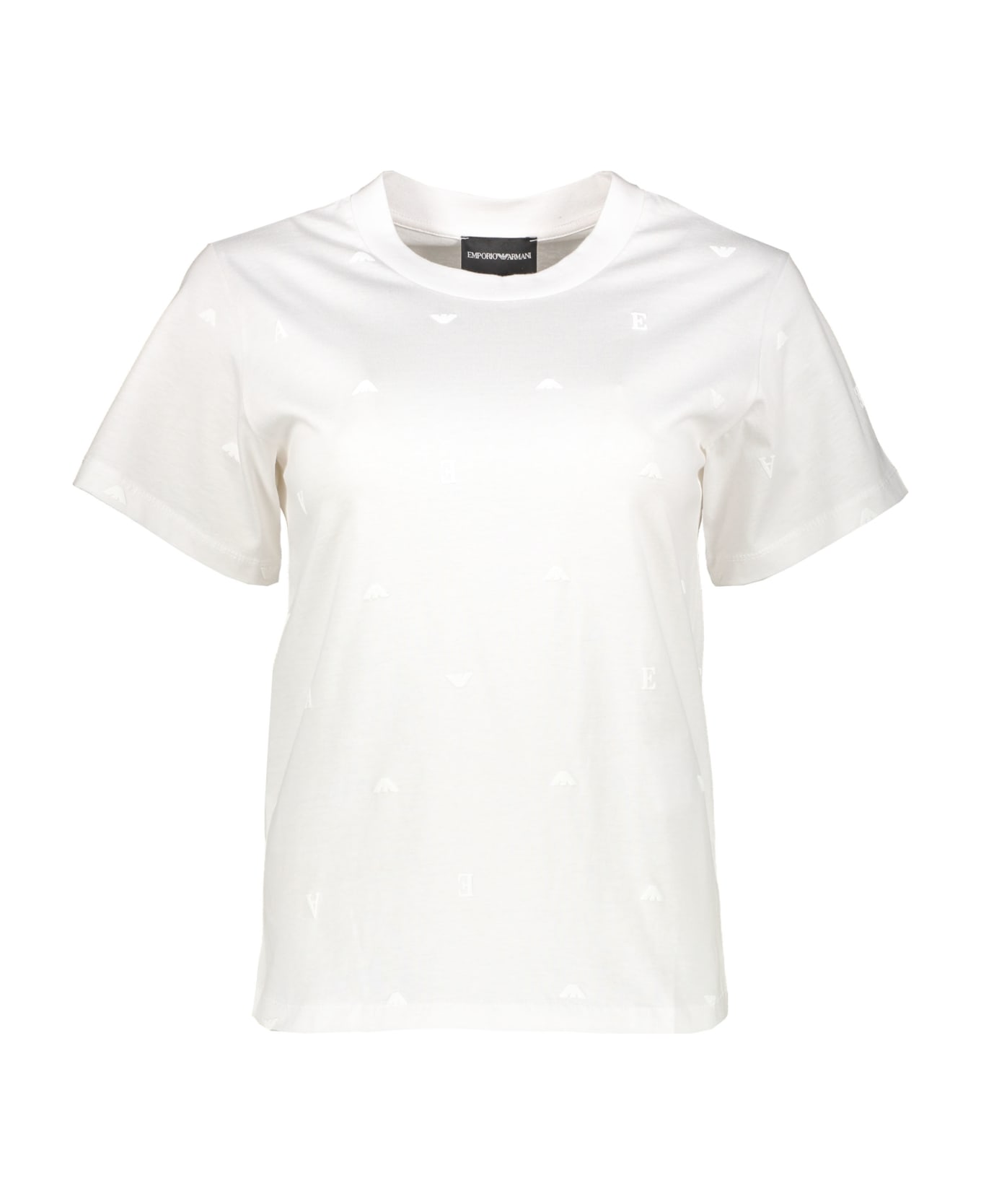 Emporio Armani Printed Cotton T-shirt - White Tシャツ