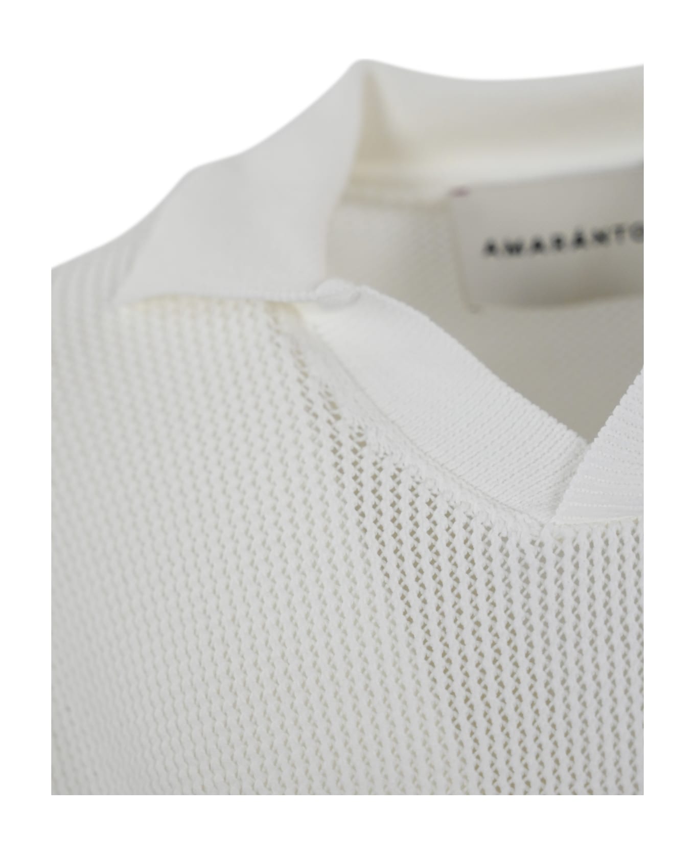 Amaranto Polo Style Shirt - Bianco