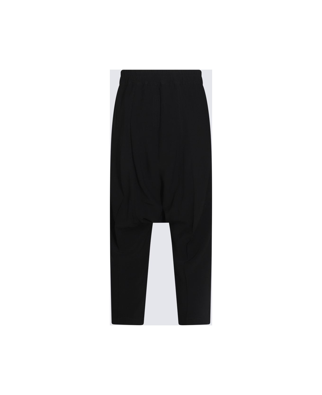 Rick Owens Black Viscose Pants - Black