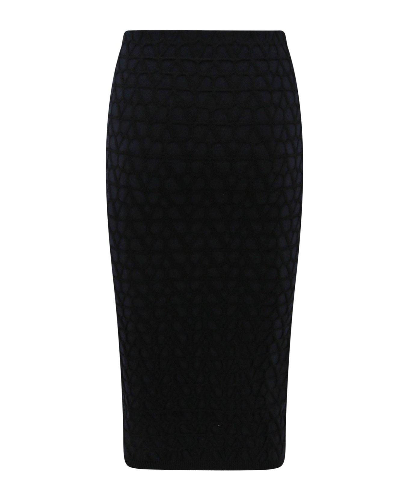 Valentino Toile Iconographe High-waist Midi Skirt - Black