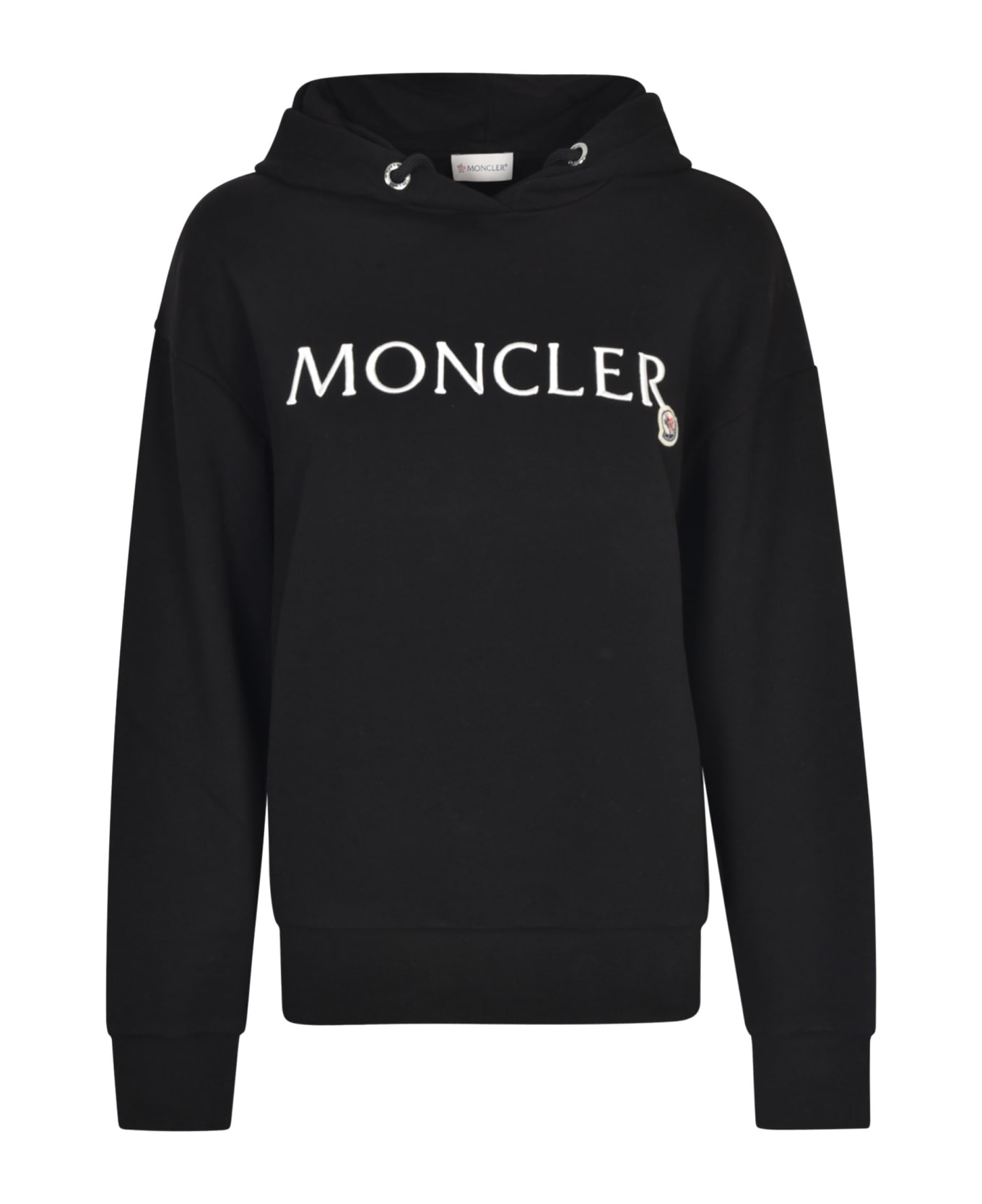 Moncler Logo Patch Hooded Sweatshirt - Black