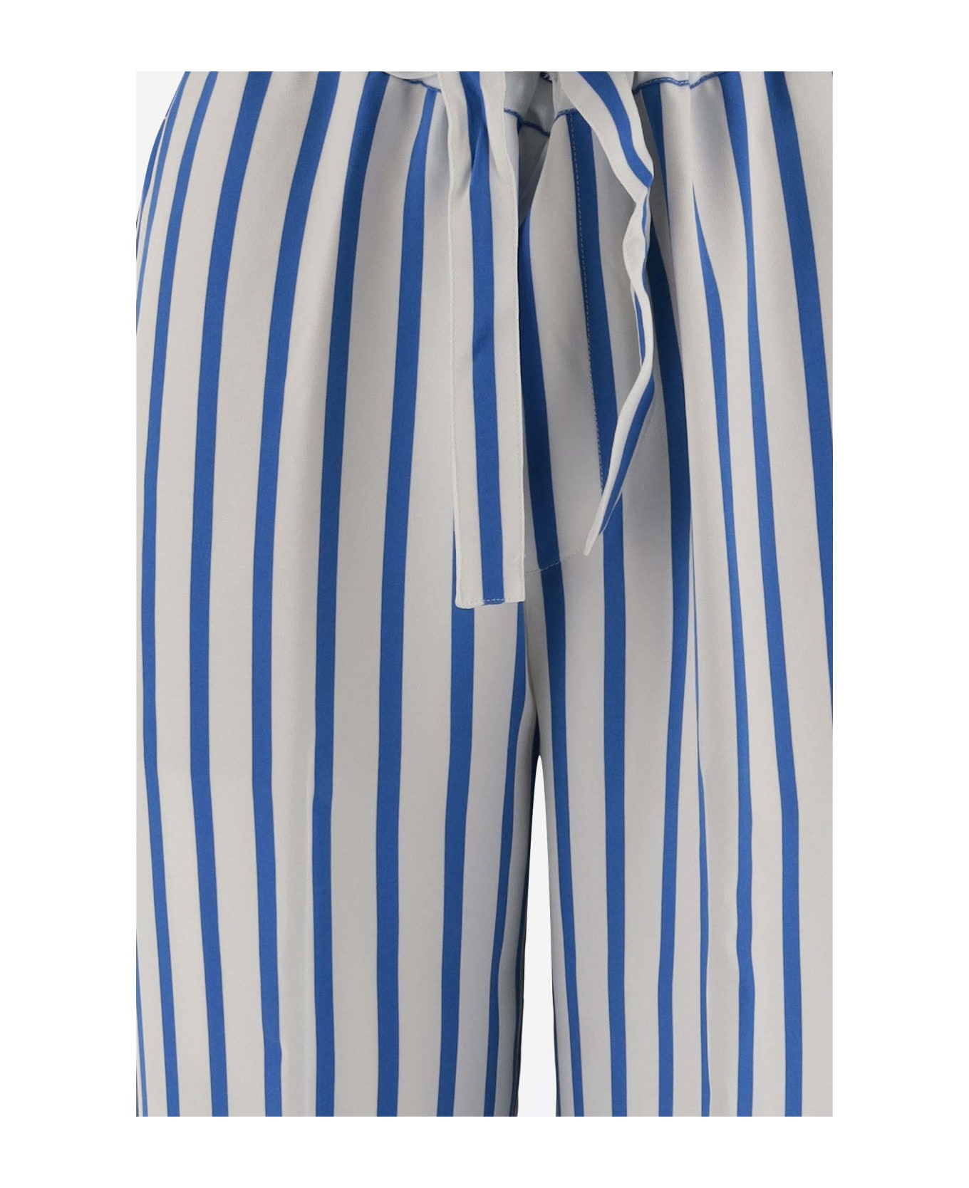 Ralph Lauren Striped Silk Pants - Red ボトムス