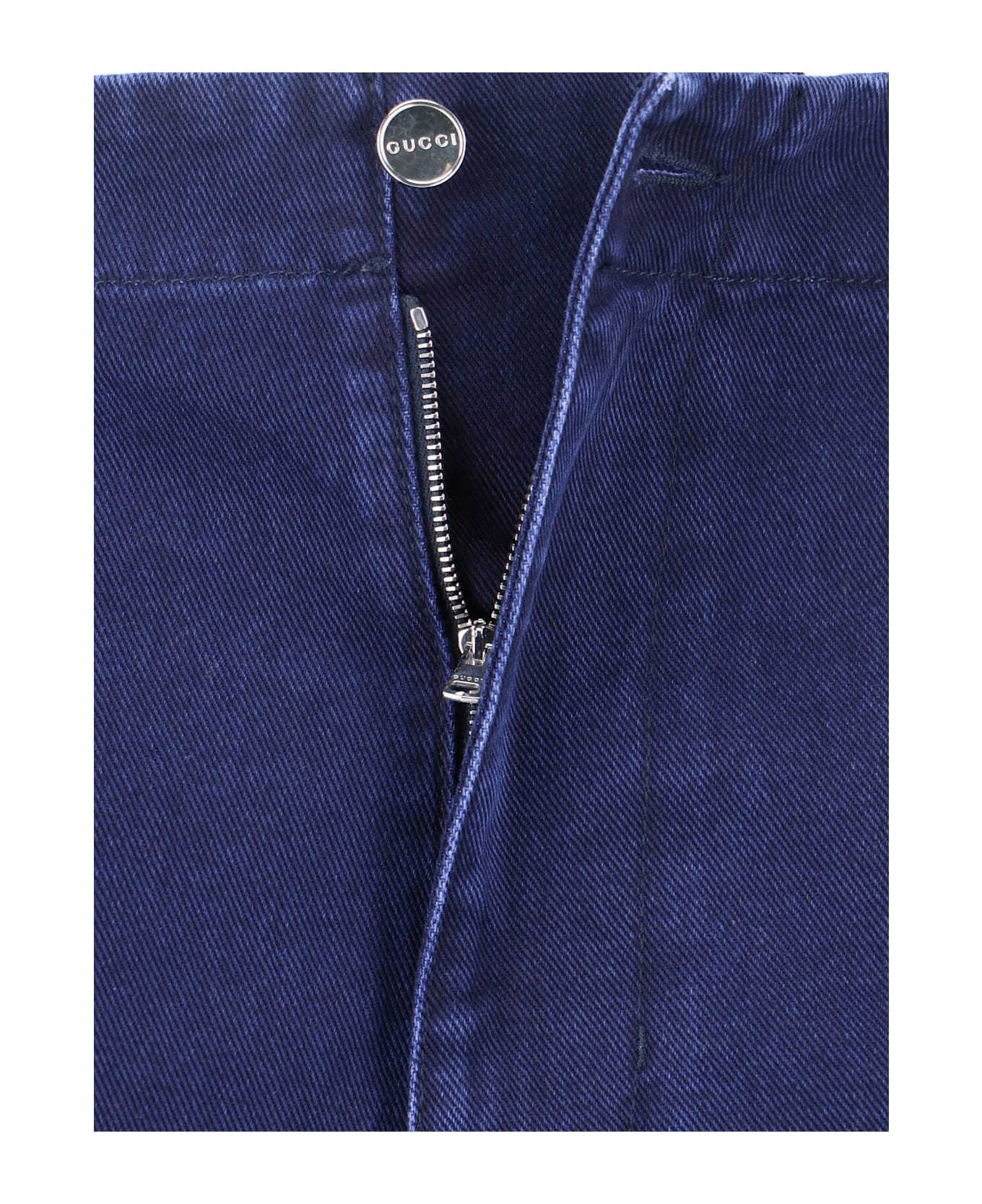 Gucci Logo Straight Jeans - Blue