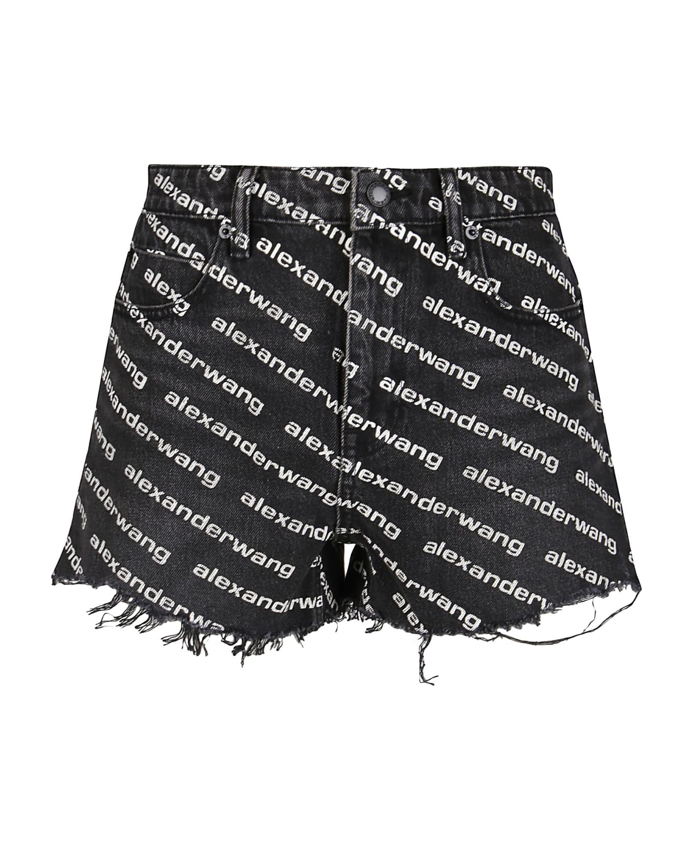 Alexander Wang Logo Bite Short - Grey Aged White ショートパンツ