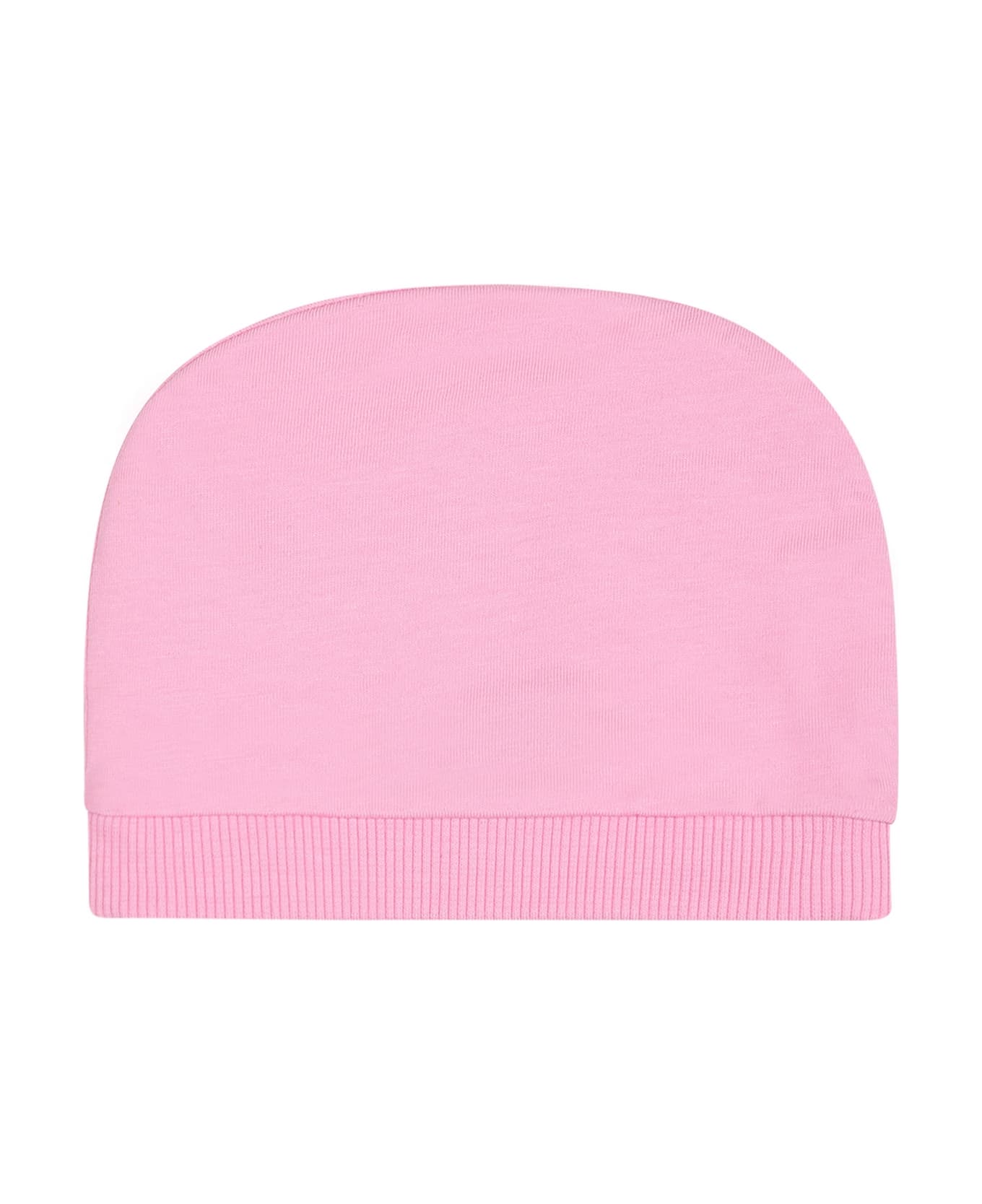 Moschino Pink Set For Baby Girl With Teddy Bear And Logo - Pink ボディスーツ＆セットアップ