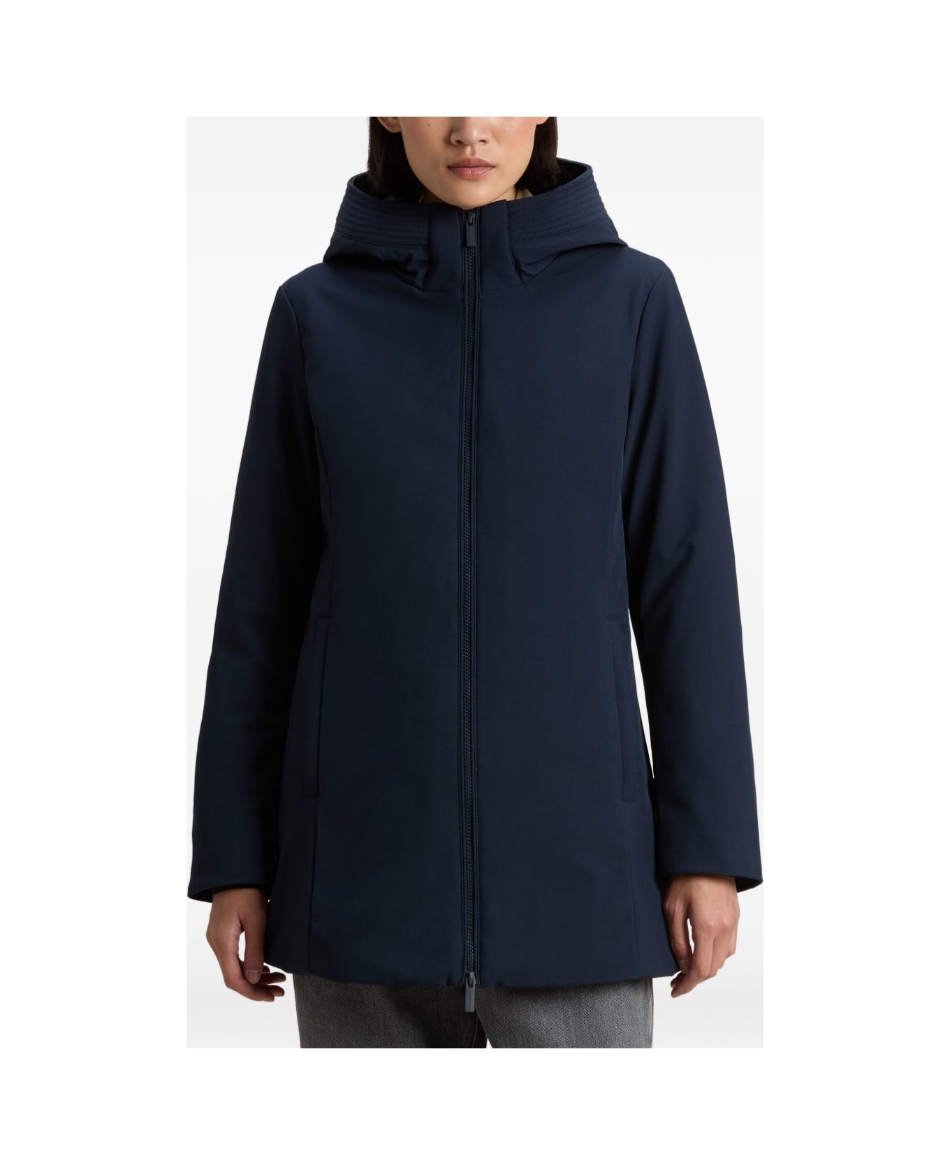 Woolrich Midi Parka Coat - Blue
