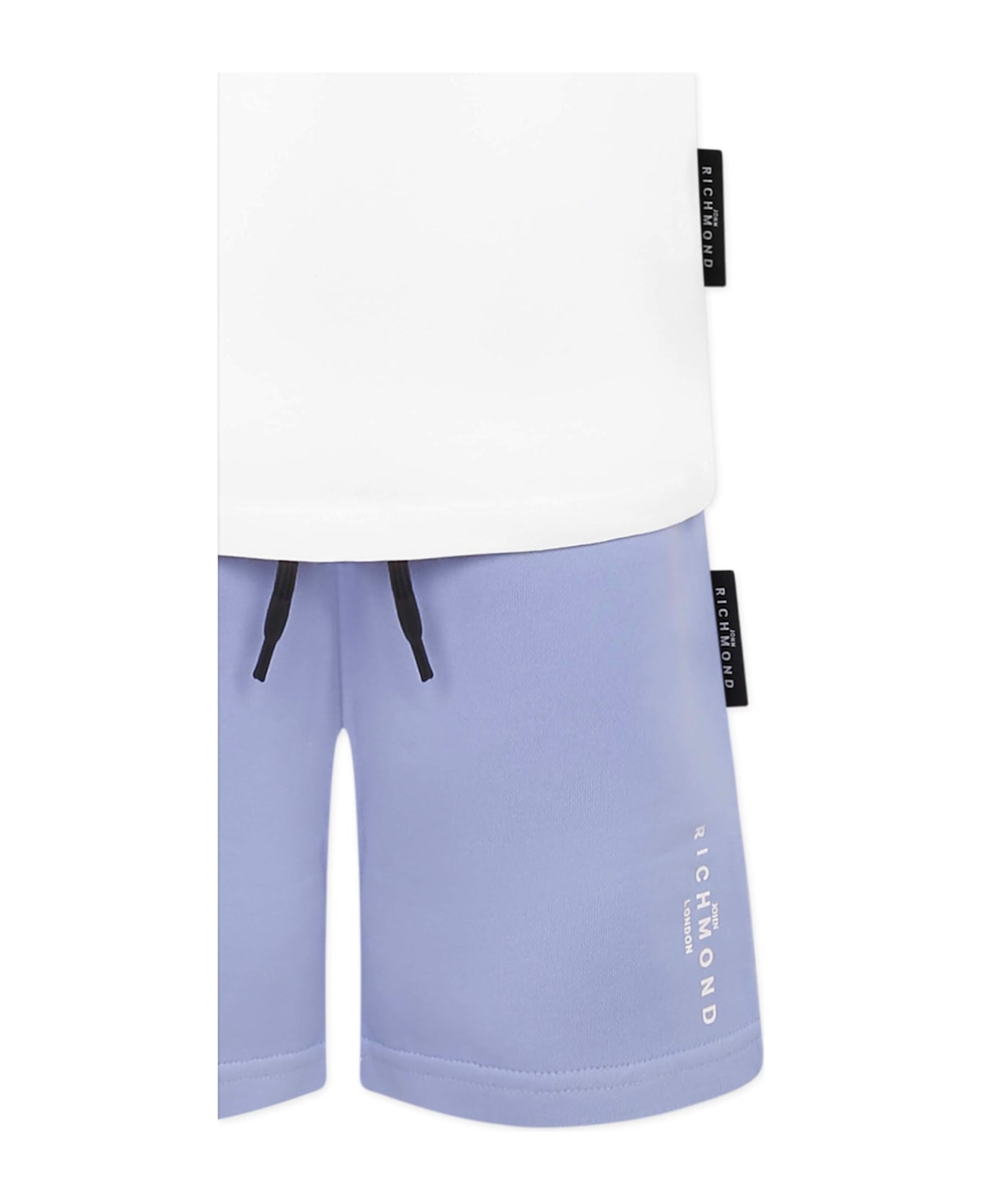 Richmond Black Suit For Boy With Logo - White