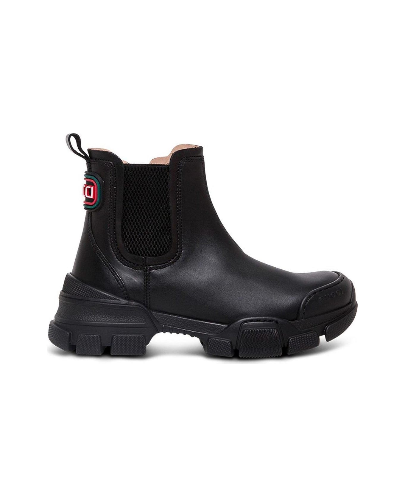 Gucci Logo Patched Boots