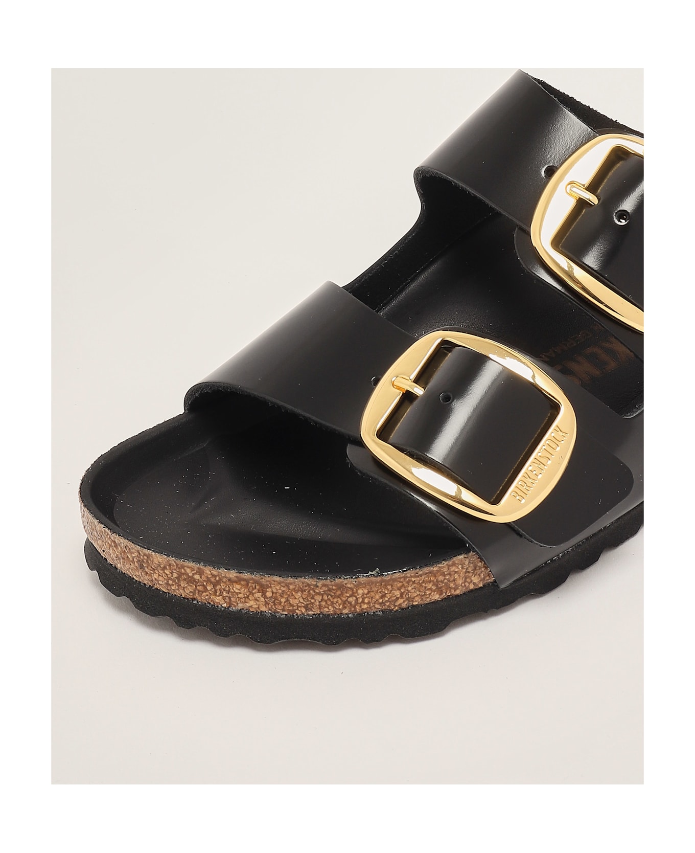 Birkenstock Arizona Big Buckle Shine Black Sandal - NERO