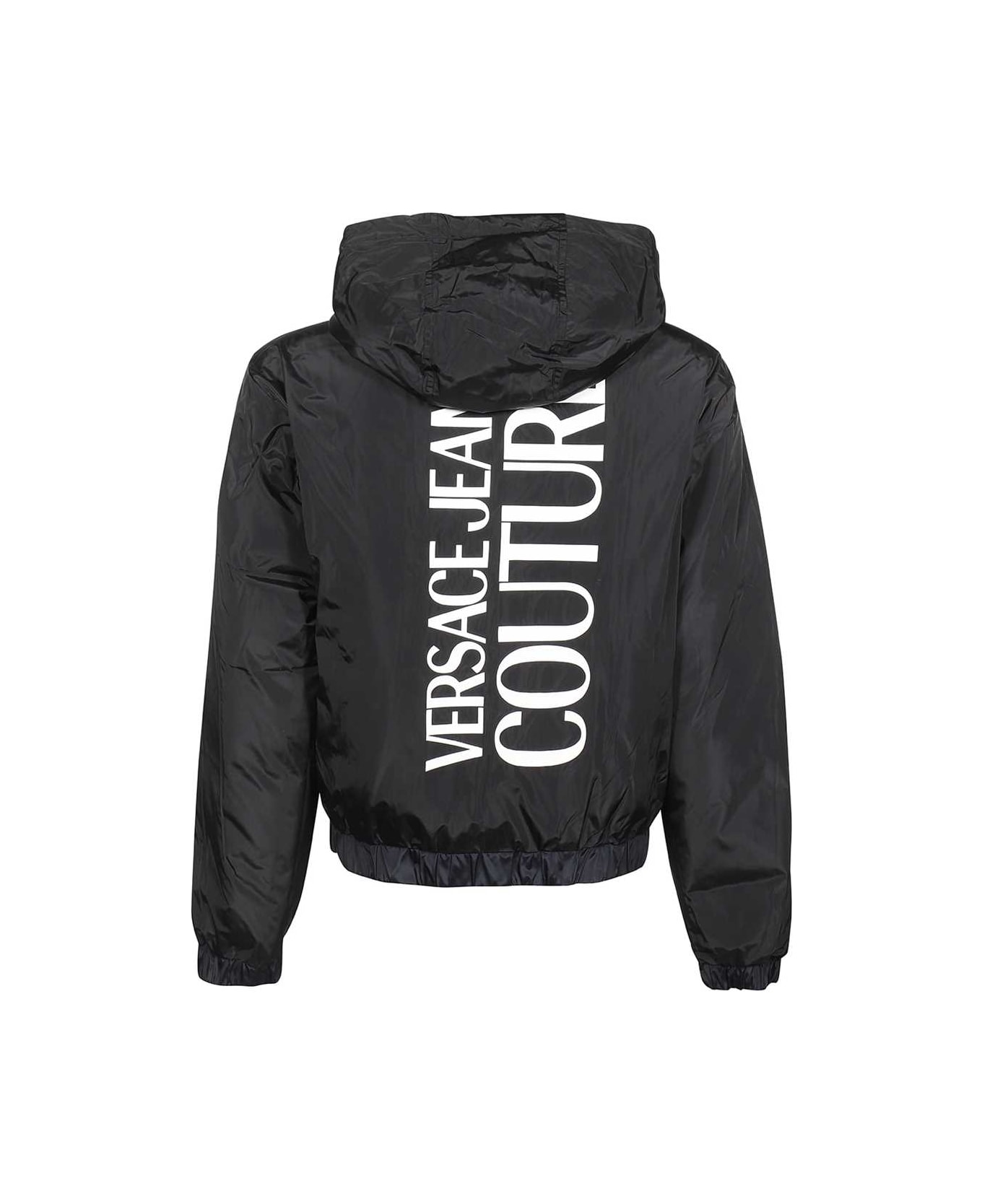 Versace Jeans Couture Reversible Hooded Down Jacket - black