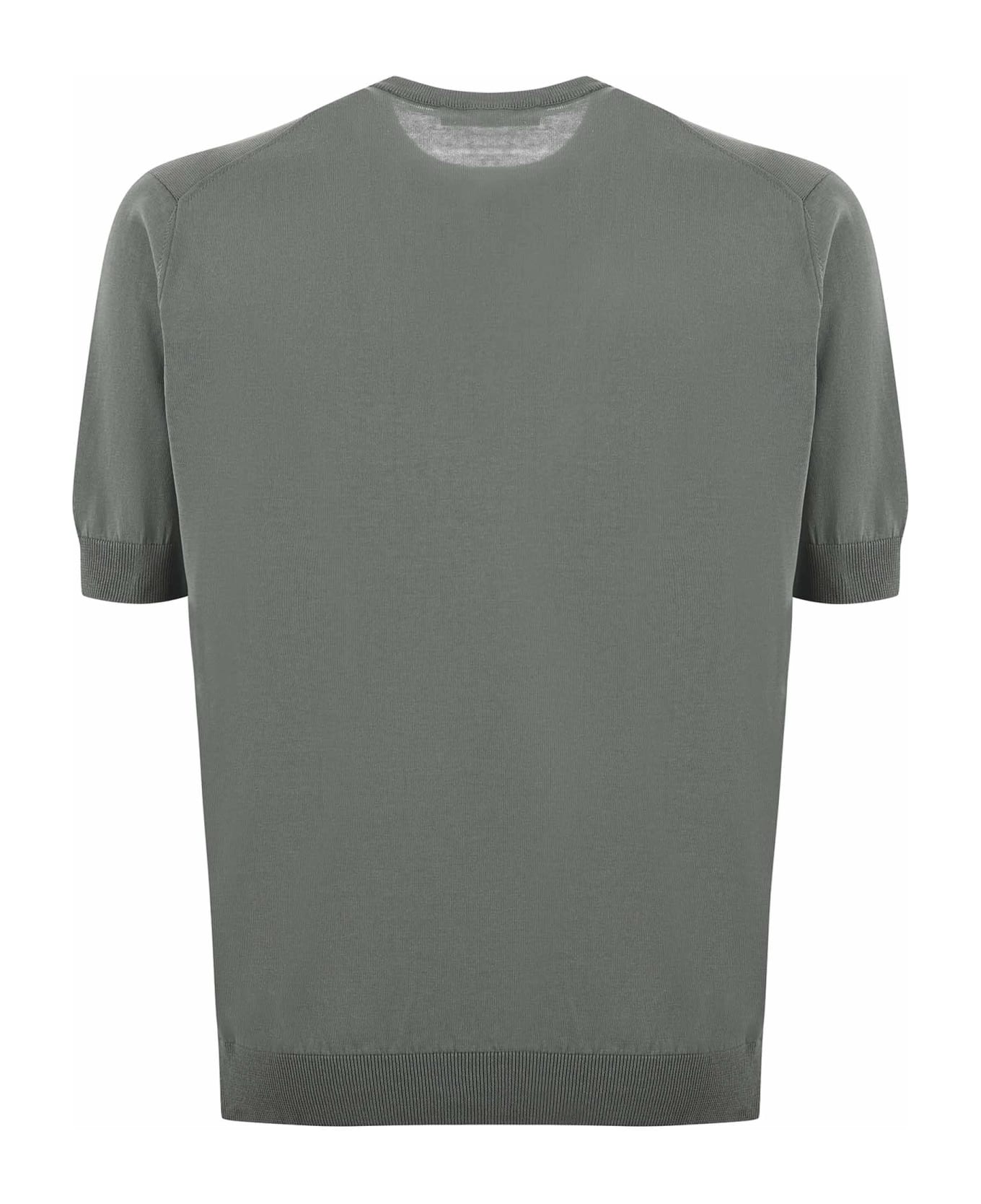 Filippo De Laurentiis T-shirt In Cotton Crepe - Verde salvia