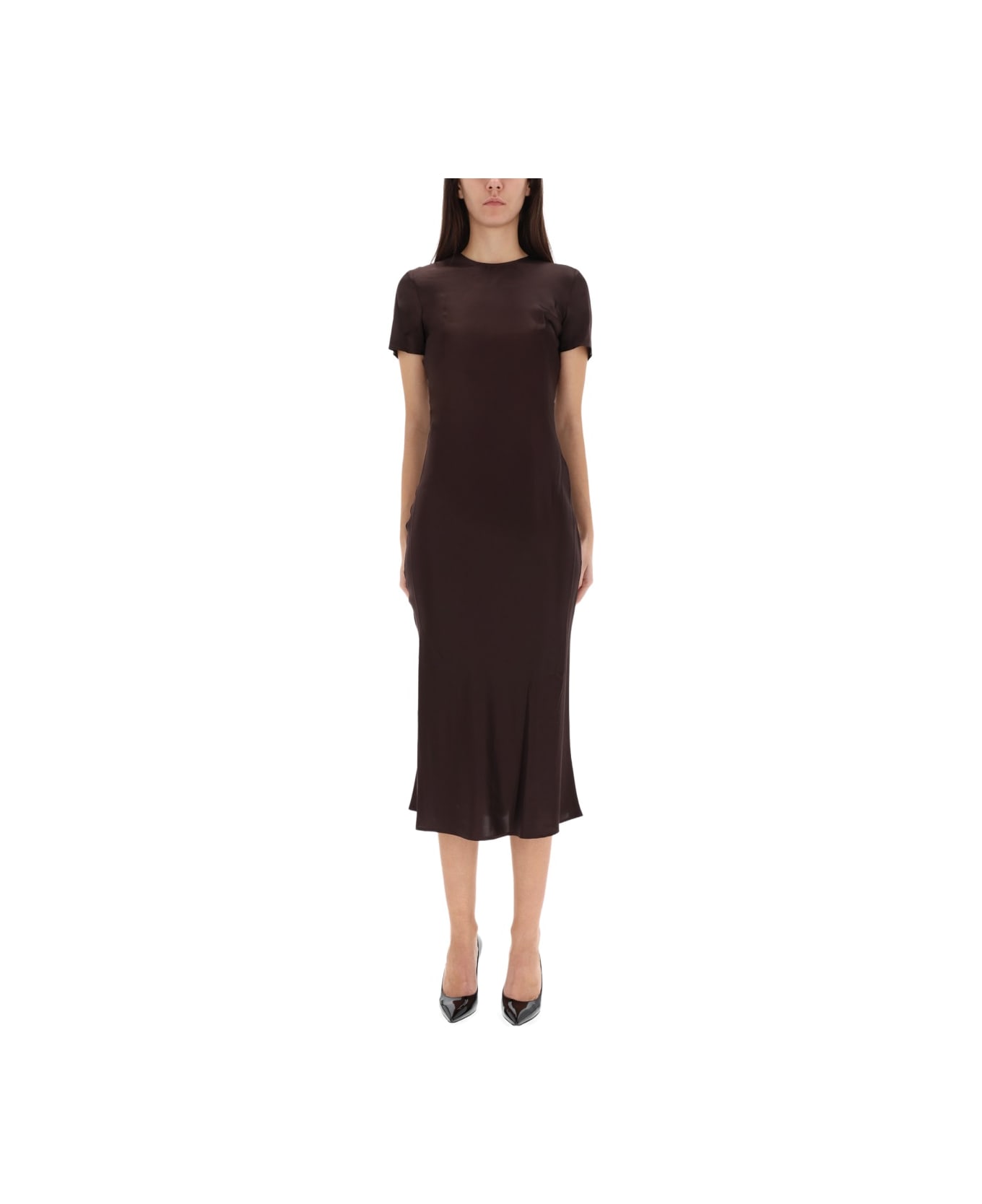 STAUD Marcel" Midi Dress - BROWN
