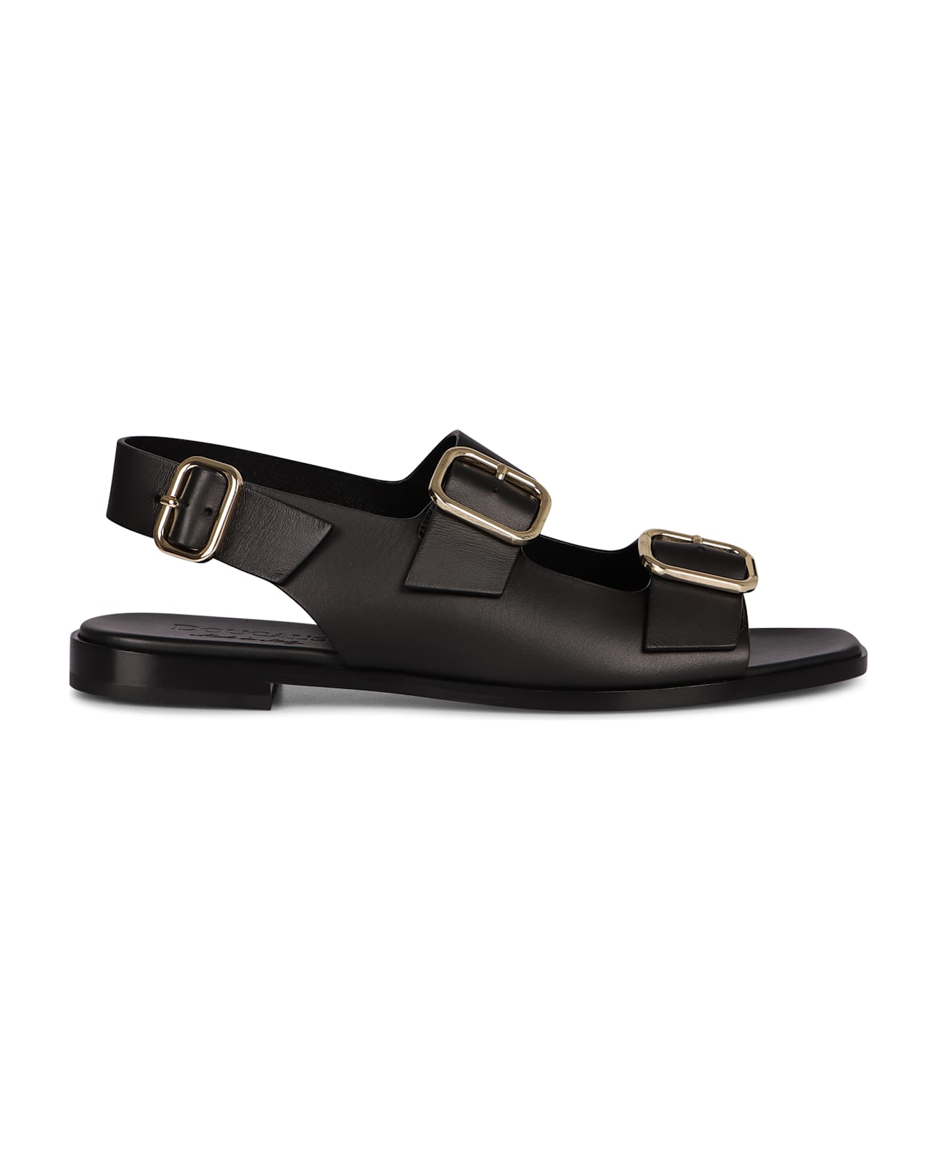 Doucal's Leather Sandals - black