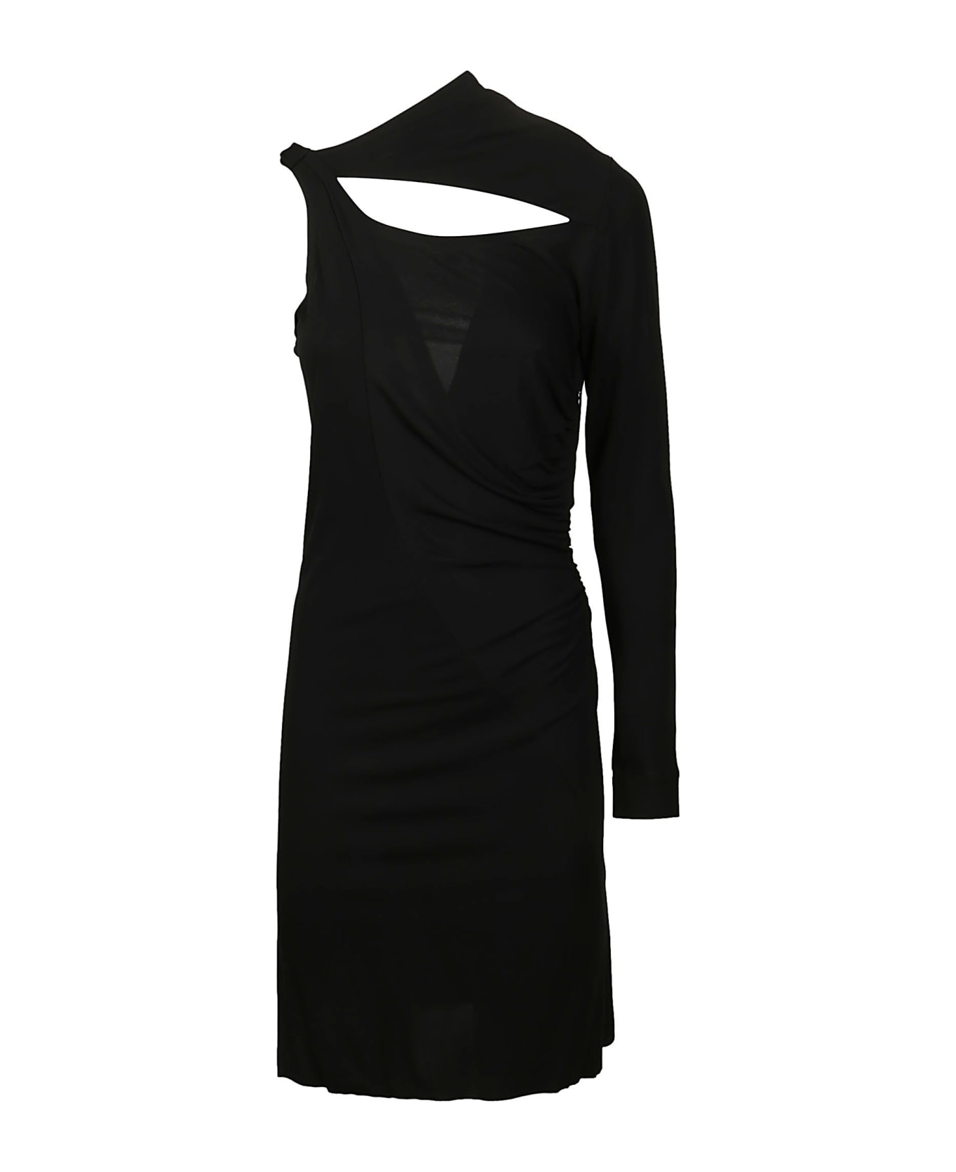 Victoria Beckham Asymmetric Slash Mini Dress - Black