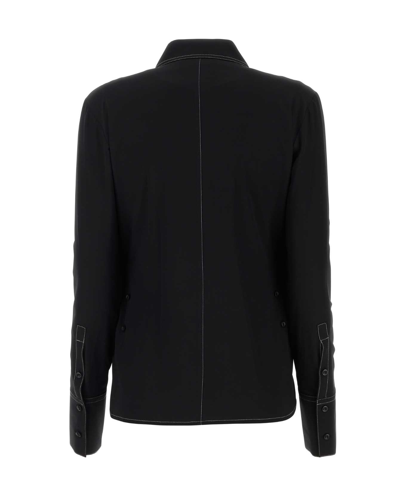 Tシャツ・カットソー LOW CLASSIC Black silk blend shirt (LOW23SMSH020 BLACK) Low Classic Black Silk Blend Shirt | italist