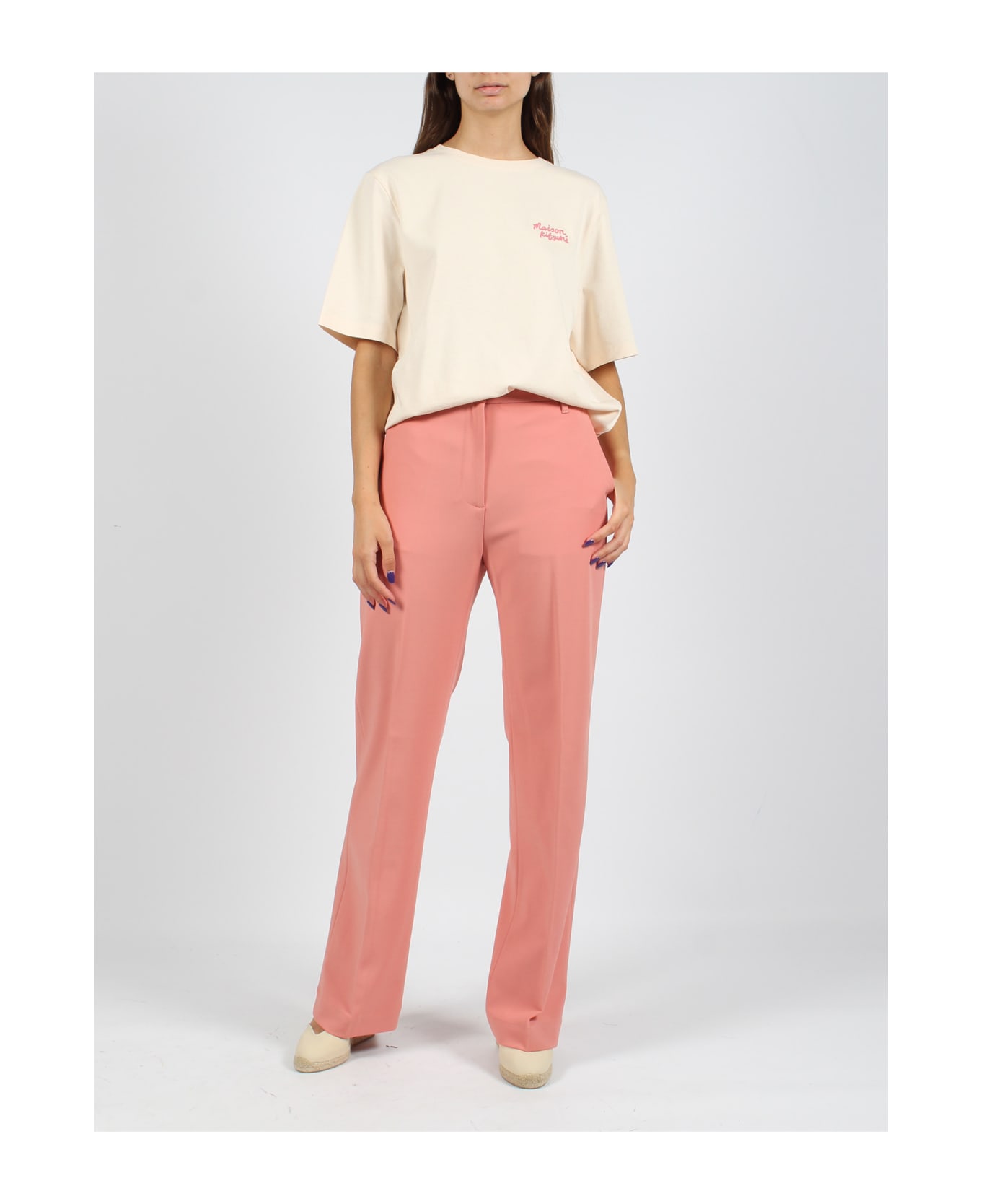 Nine in the Morning Deep Palazzo Trousers - Pink & Purple