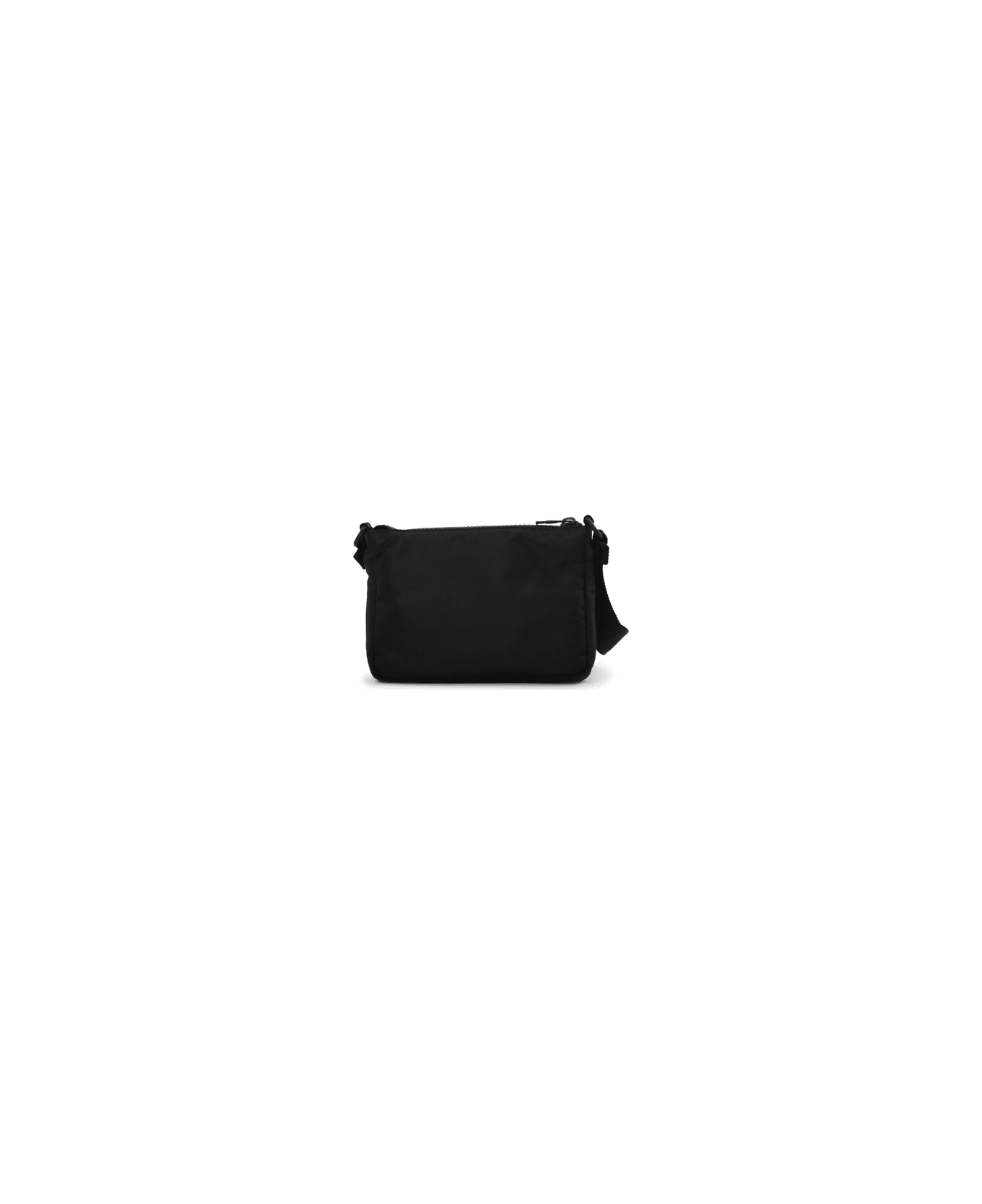 Alexander McQueen Shoulder Bag In Nylon With Blake Painted Logo In Contrast - Black/ white ショルダーバッグ