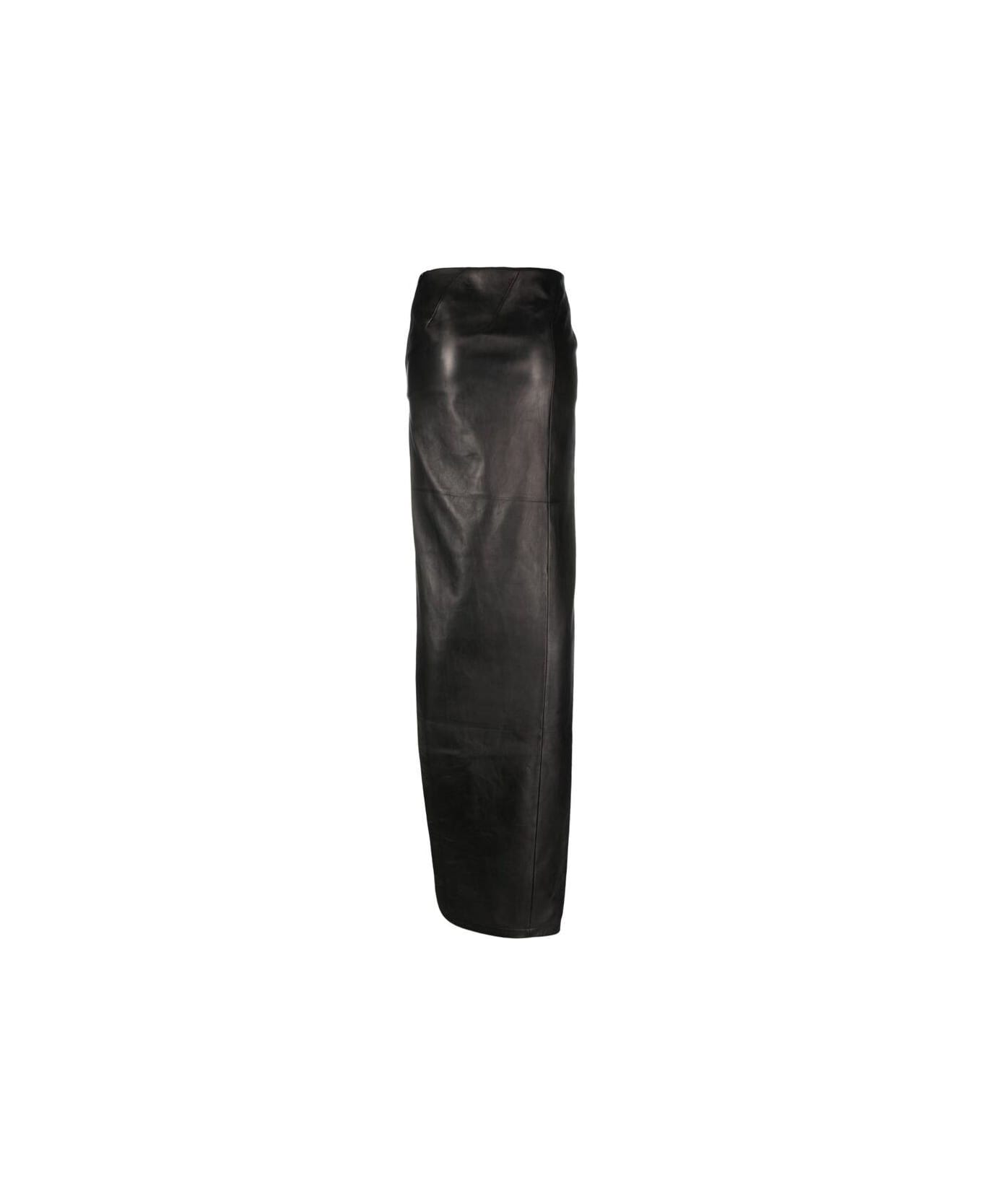 Ann Demeulemeester Side-slit Skirt - BLACK