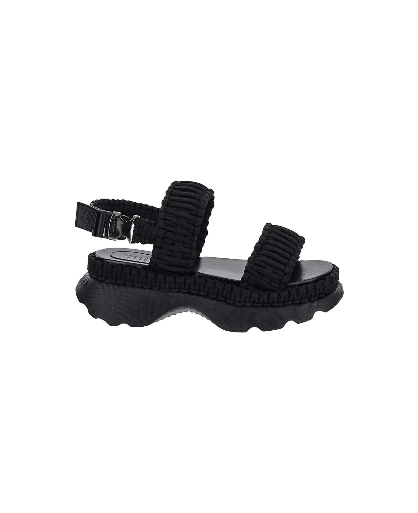 Moncler Belay Woven Sandals - BLACK