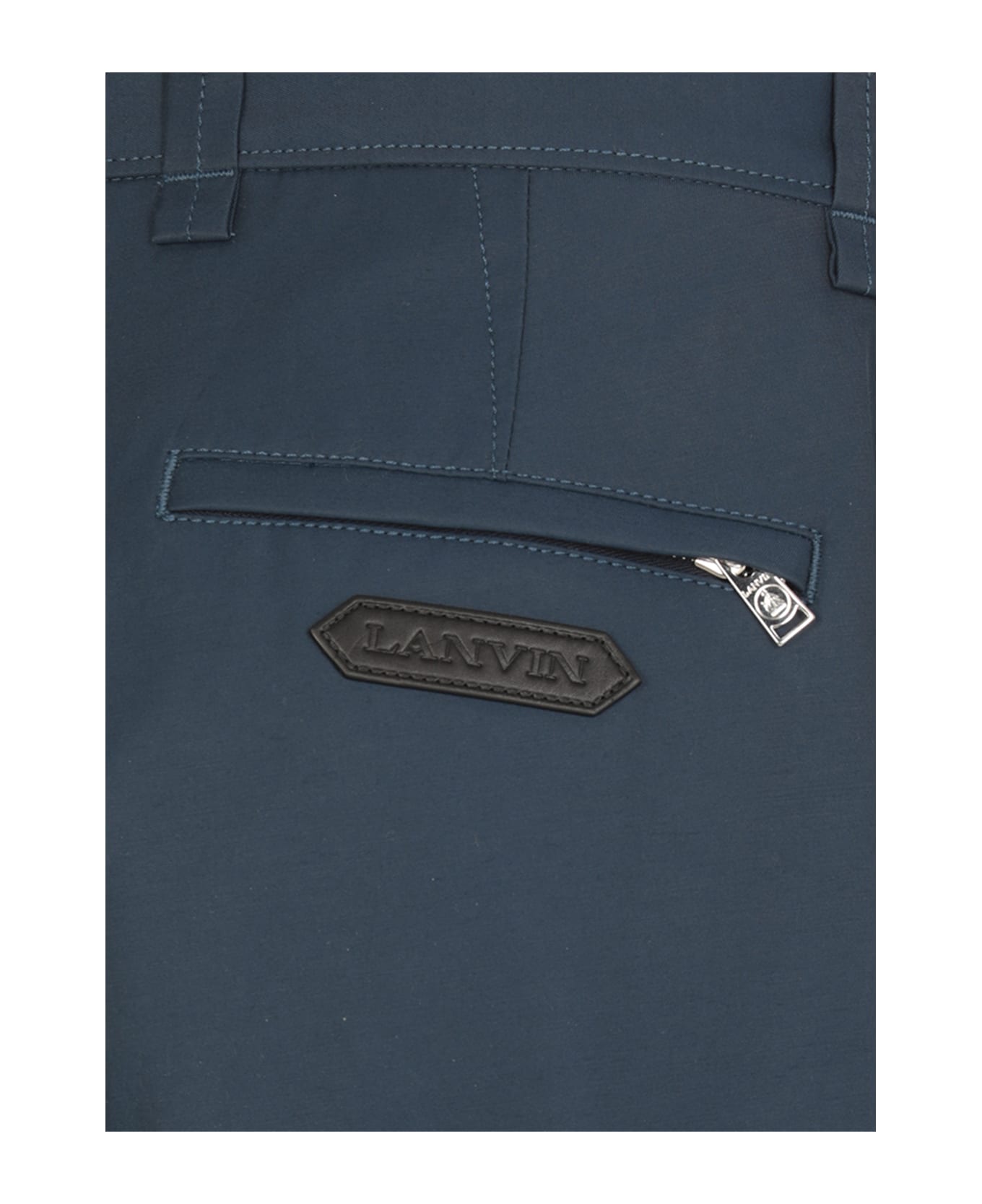 Lanvin Cotton Blend Pants - Blue