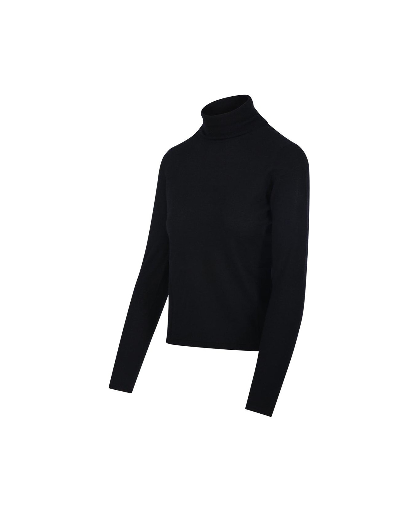 Max Mara Turtleneck Long-sleeved Knitted Top - Black