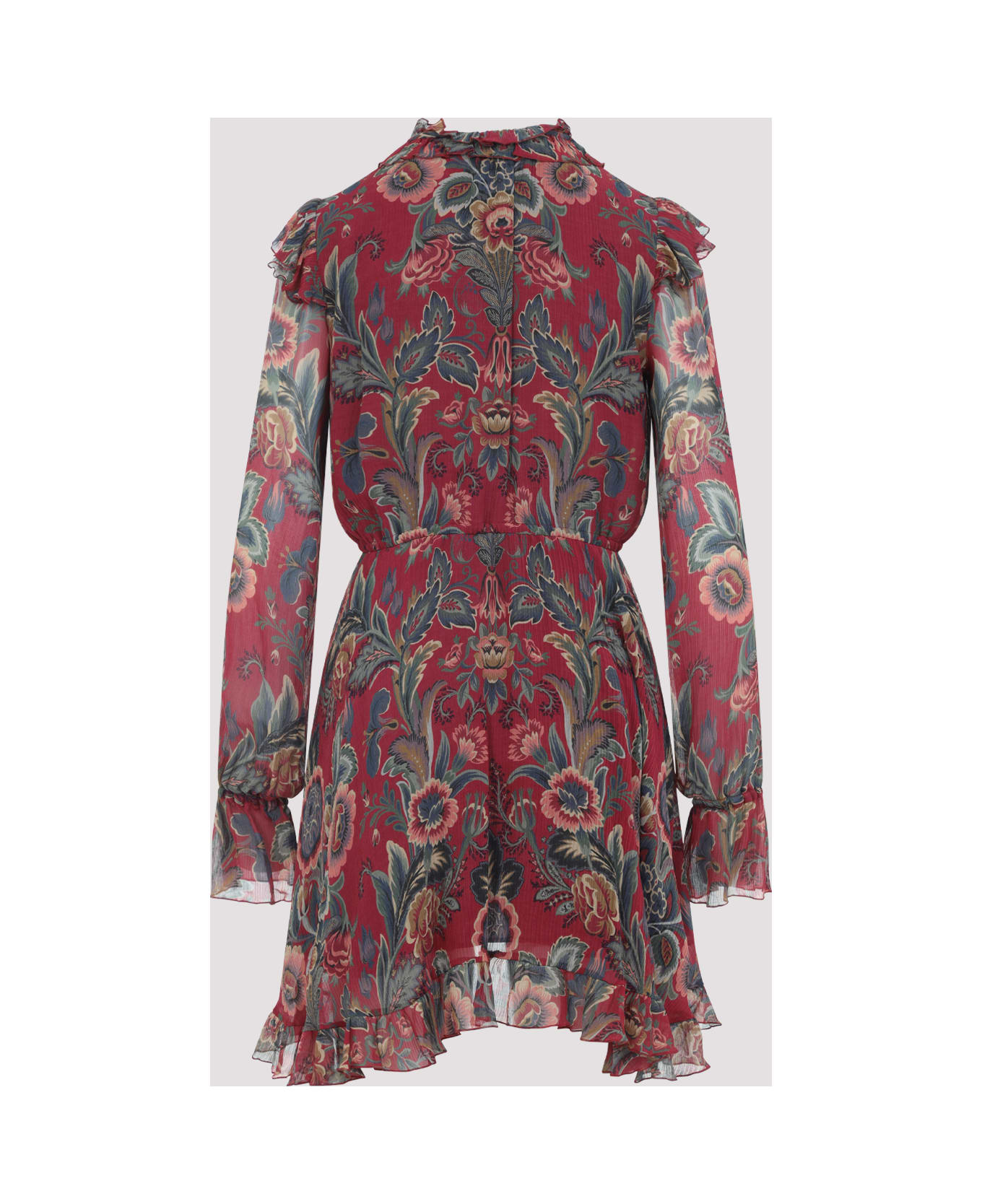 Etro Mini Dress - Stampa F.do Bordeaux