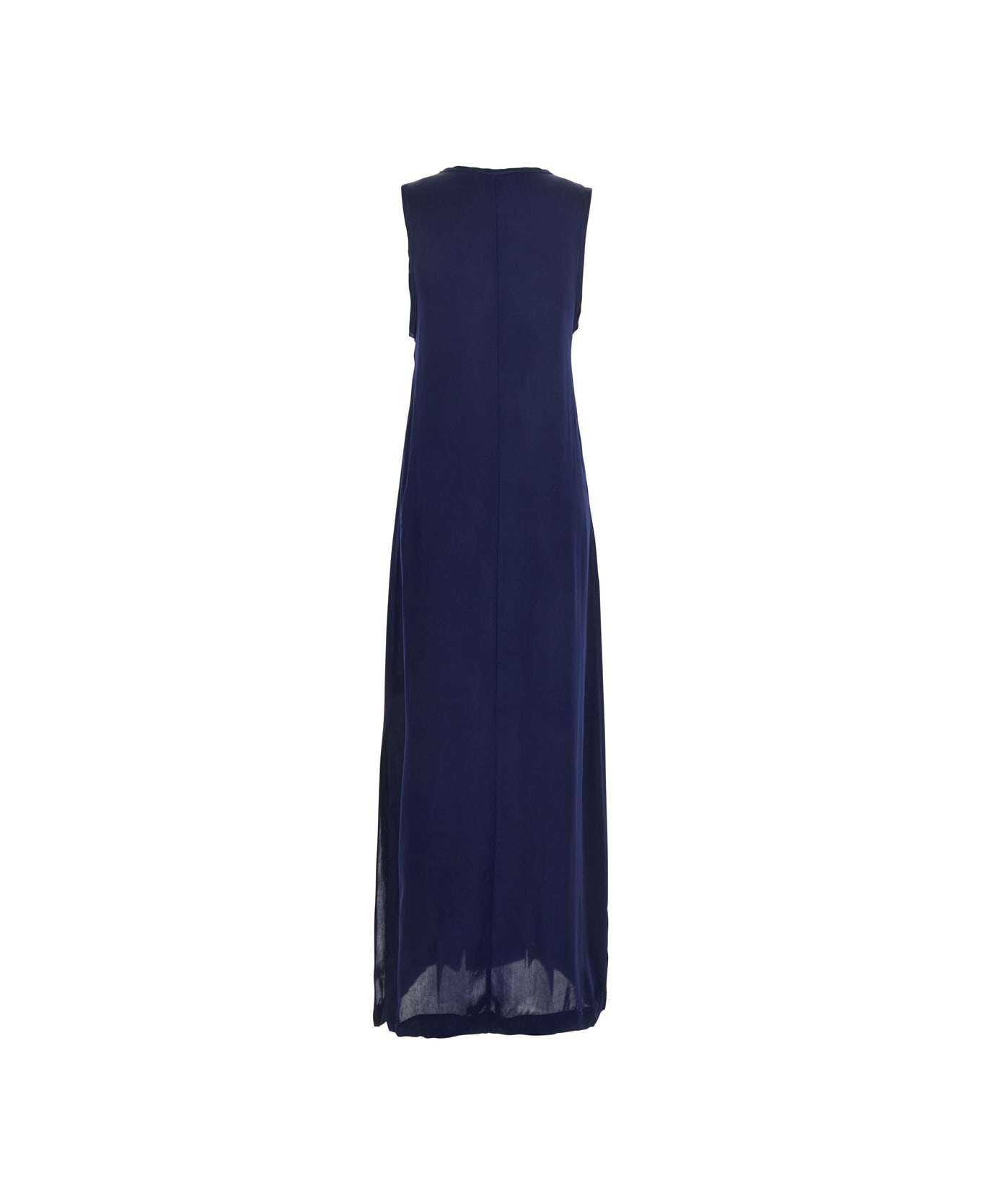 Jucca Blue Long Dress With U-neck And Back Closure In Viscose Blend Woman - Blu