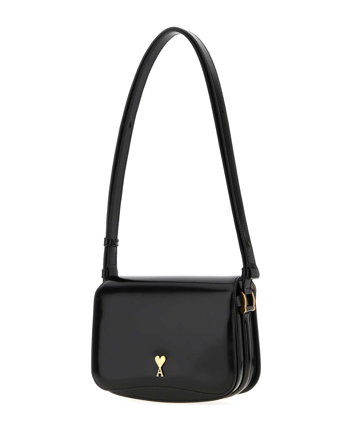 Ami Alexandre Mattiussi Black Leather Paris Paris Crossbody Bag - Noir