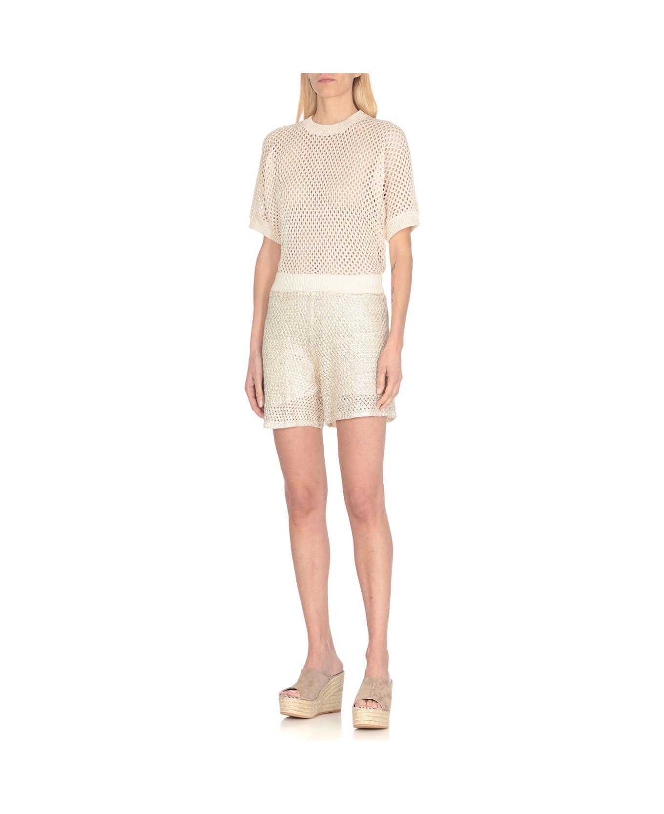 Peserico Linen Shorts - Ivory