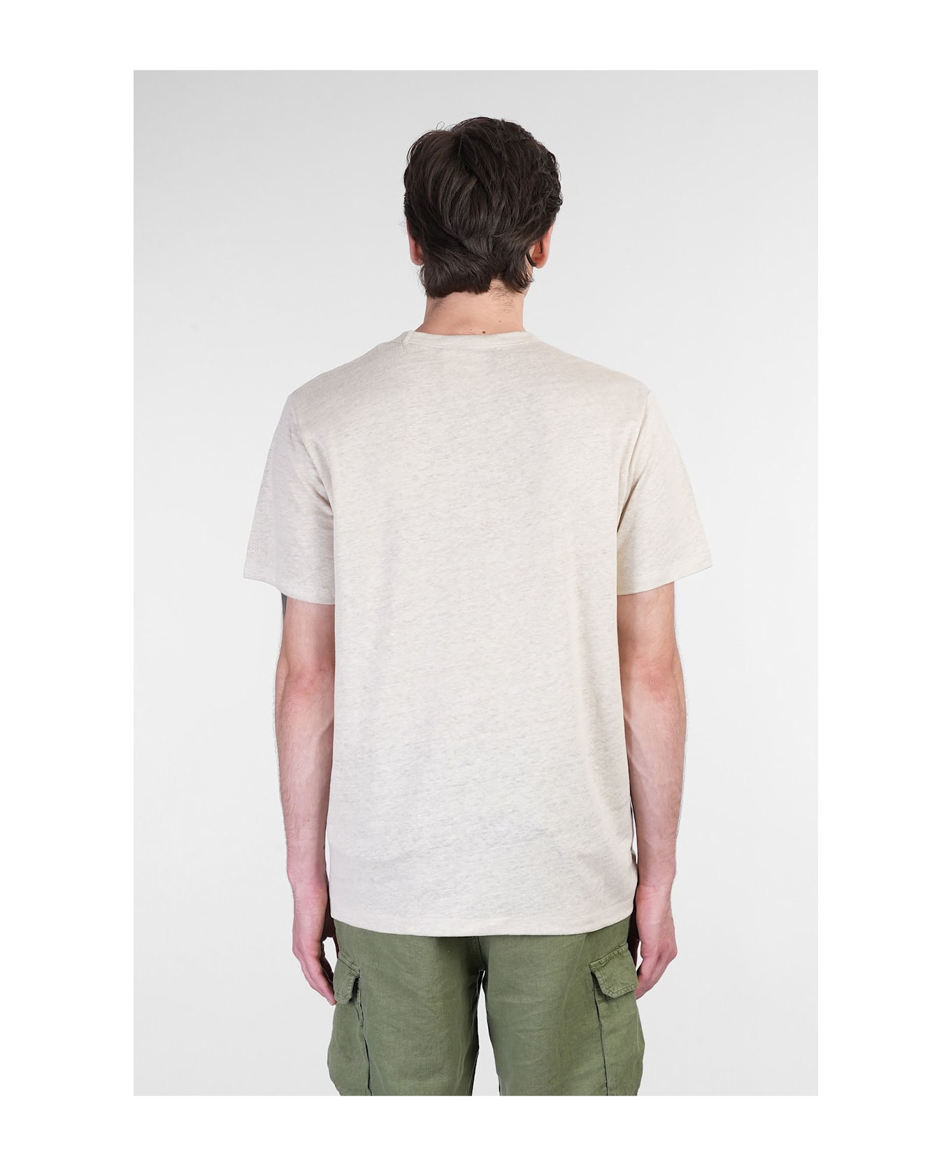 MC2 Saint Barth Ecstasea N T-shirt In Taupe Linen - taupe