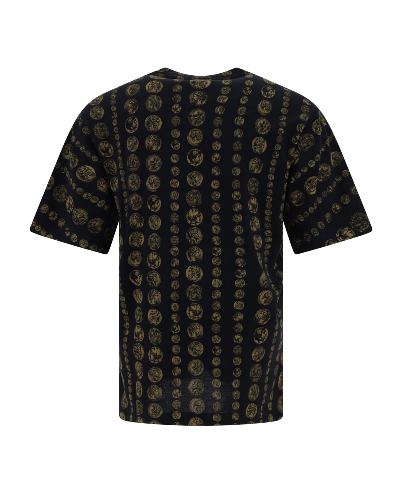 Dolce & Gabbana Allover Coins Print T-shirt - Monete F.do Nero