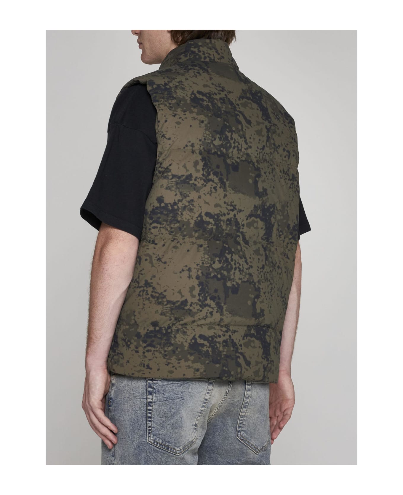 REPRESENT Camouflage Print Nylon Puffer Vest - MultiColour