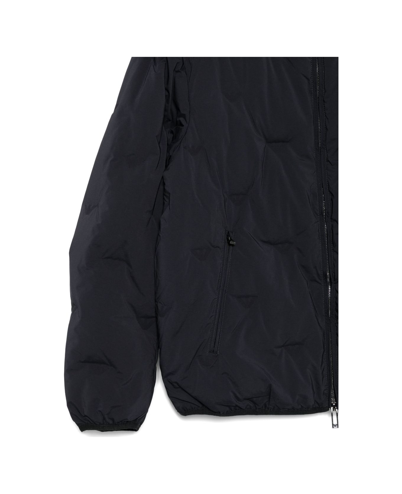 Emporio Armani Nylon Short Down Jacket - Blue ダウンジャケット