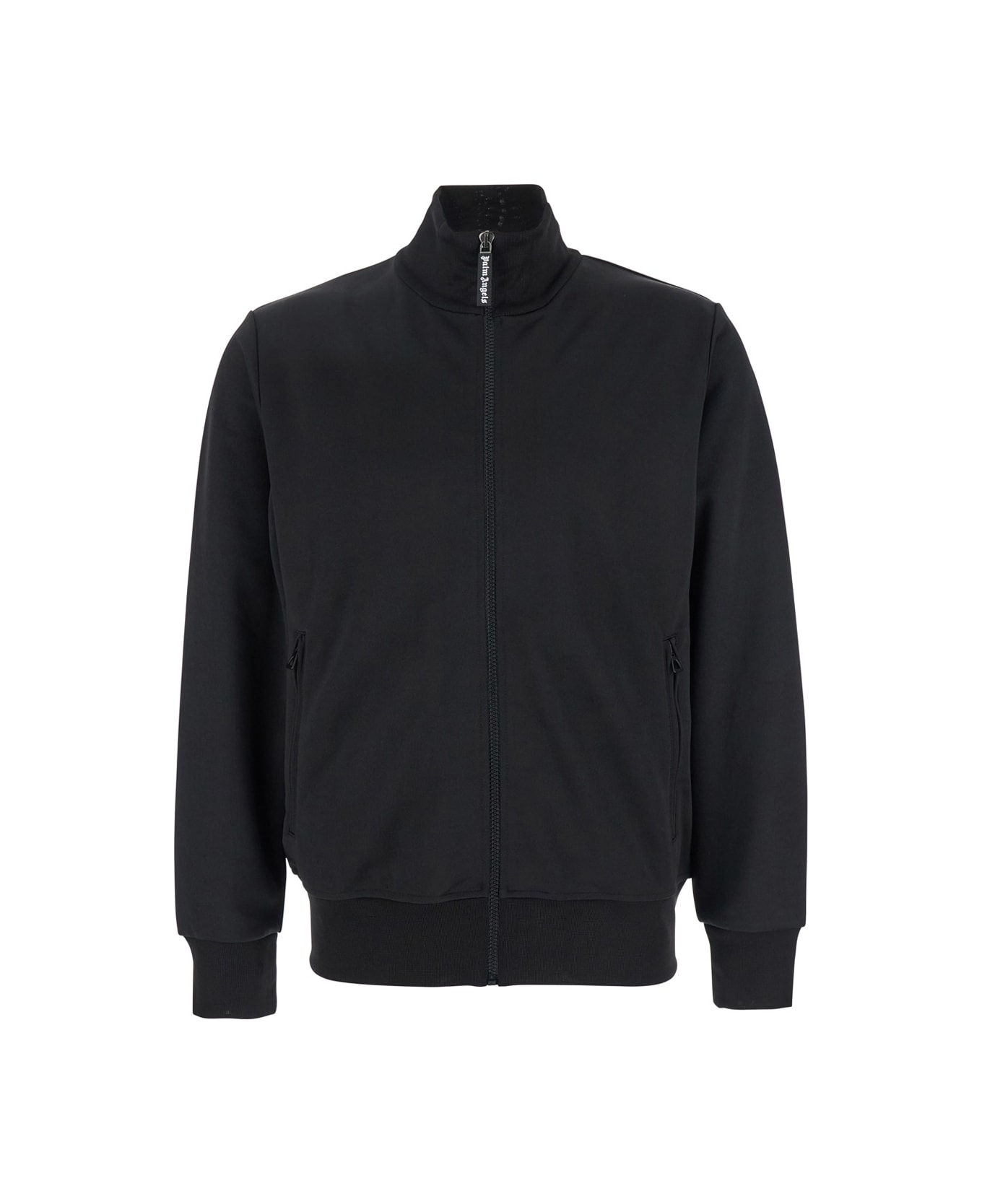 Palm Angels Sweatshirt With Lettering Logo Printed On The Back - BLACK