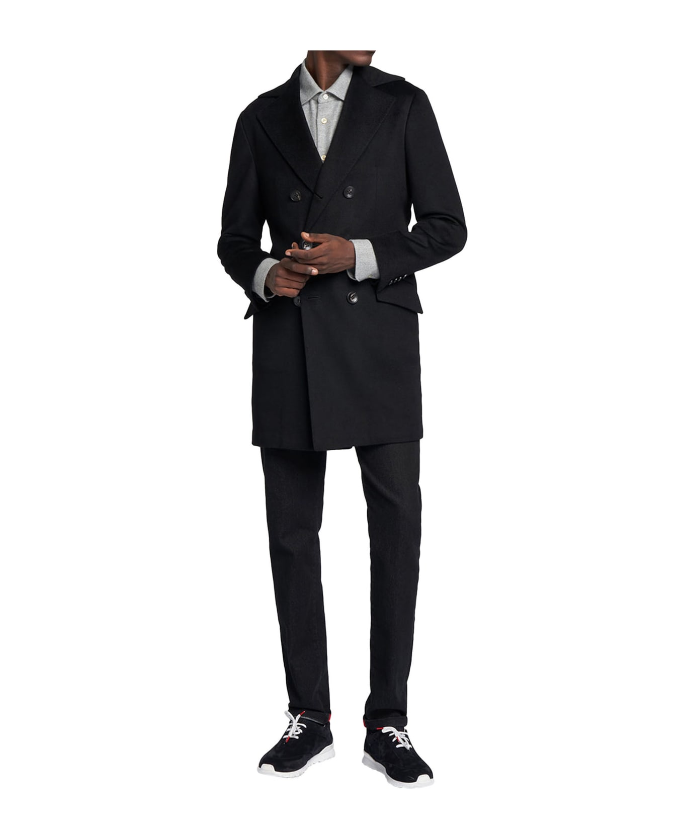 Kiton Outdoor Jacket Cashmere - BLACK