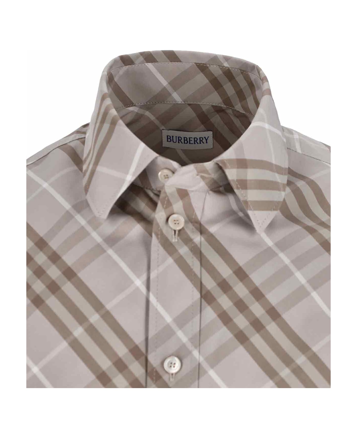 Burberry 
check
 Shirt - Gray