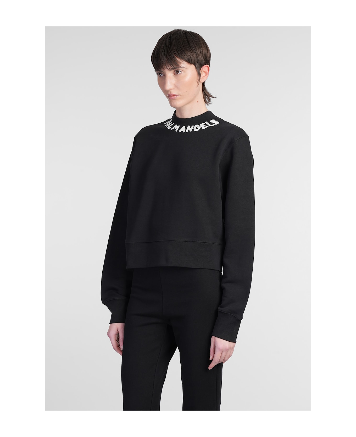 Palm Angels Sweatshirt In Black Cotton - black