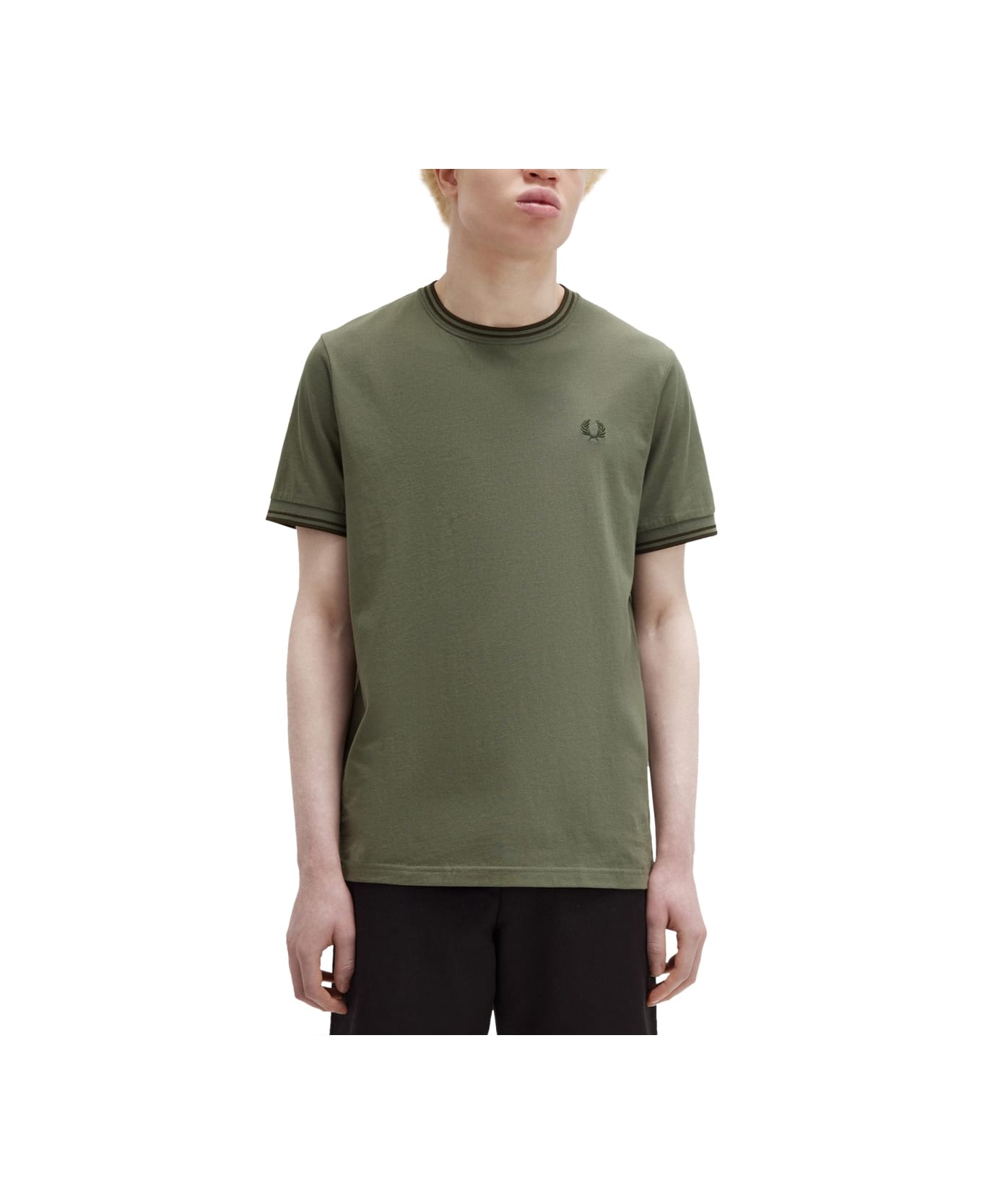 Fred Perry T-shirt With Logo - GREEN