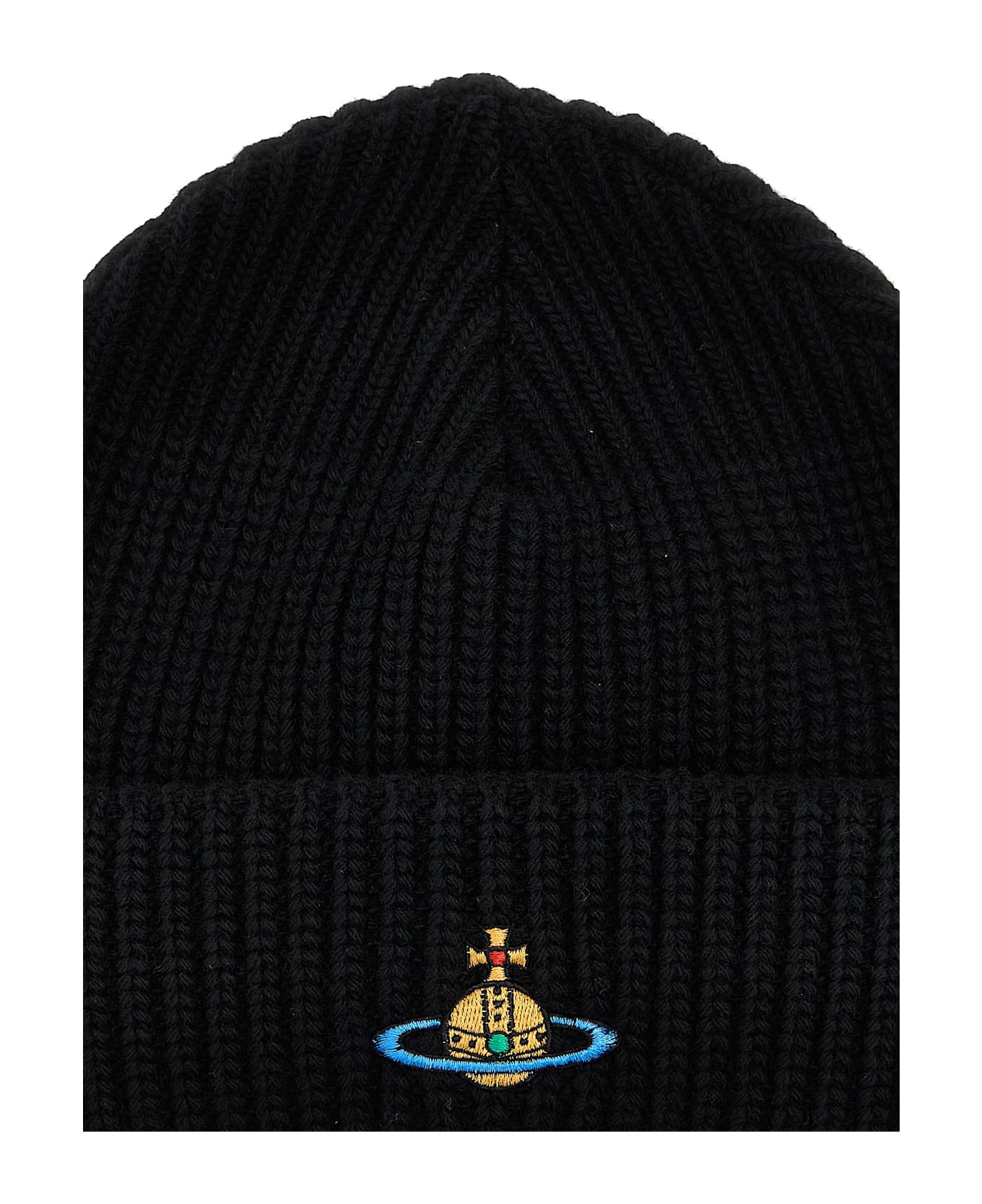 Vivienne Westwood Orb Logo Beanie - Black