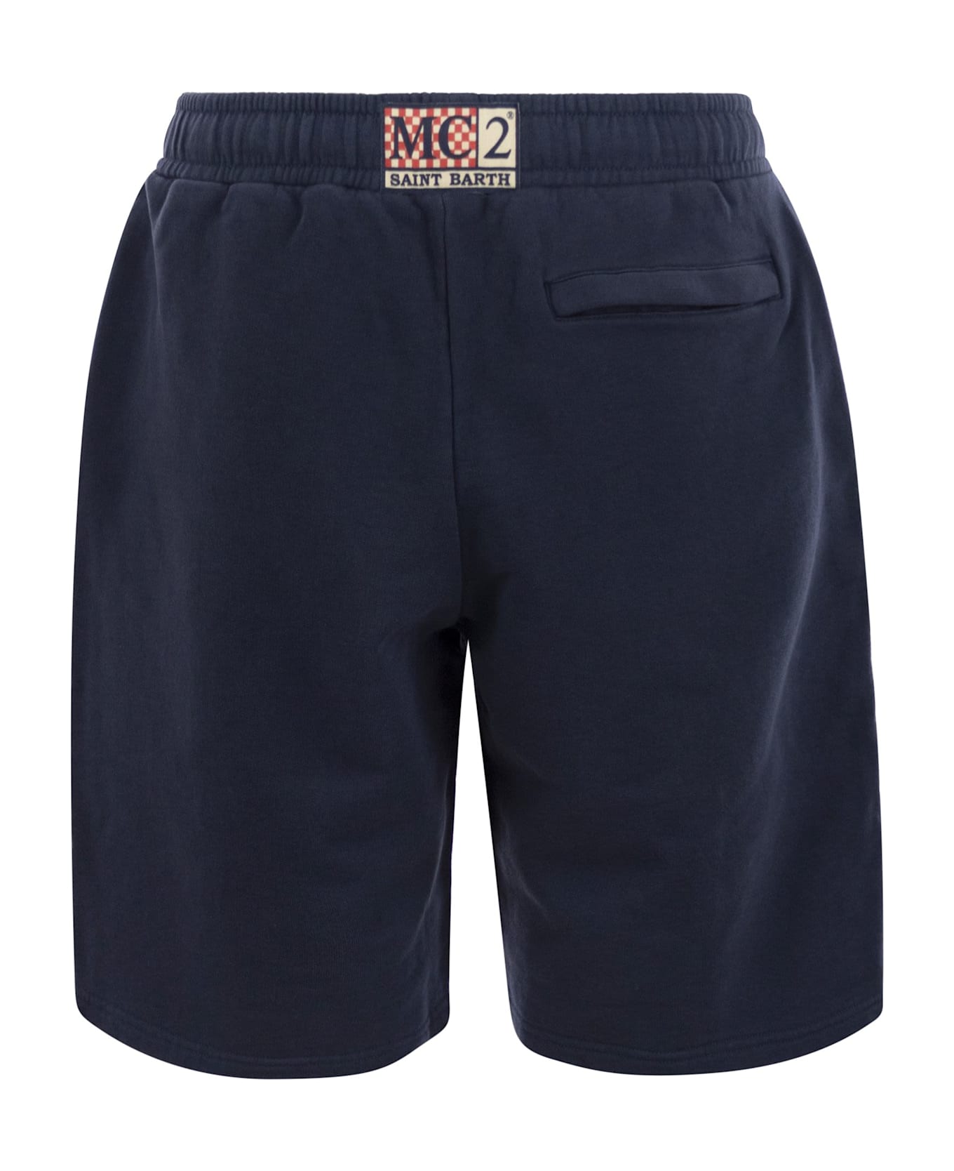 MC2 Saint Barth Randle - Cotton Fleece Bermuda Shorts - Blue