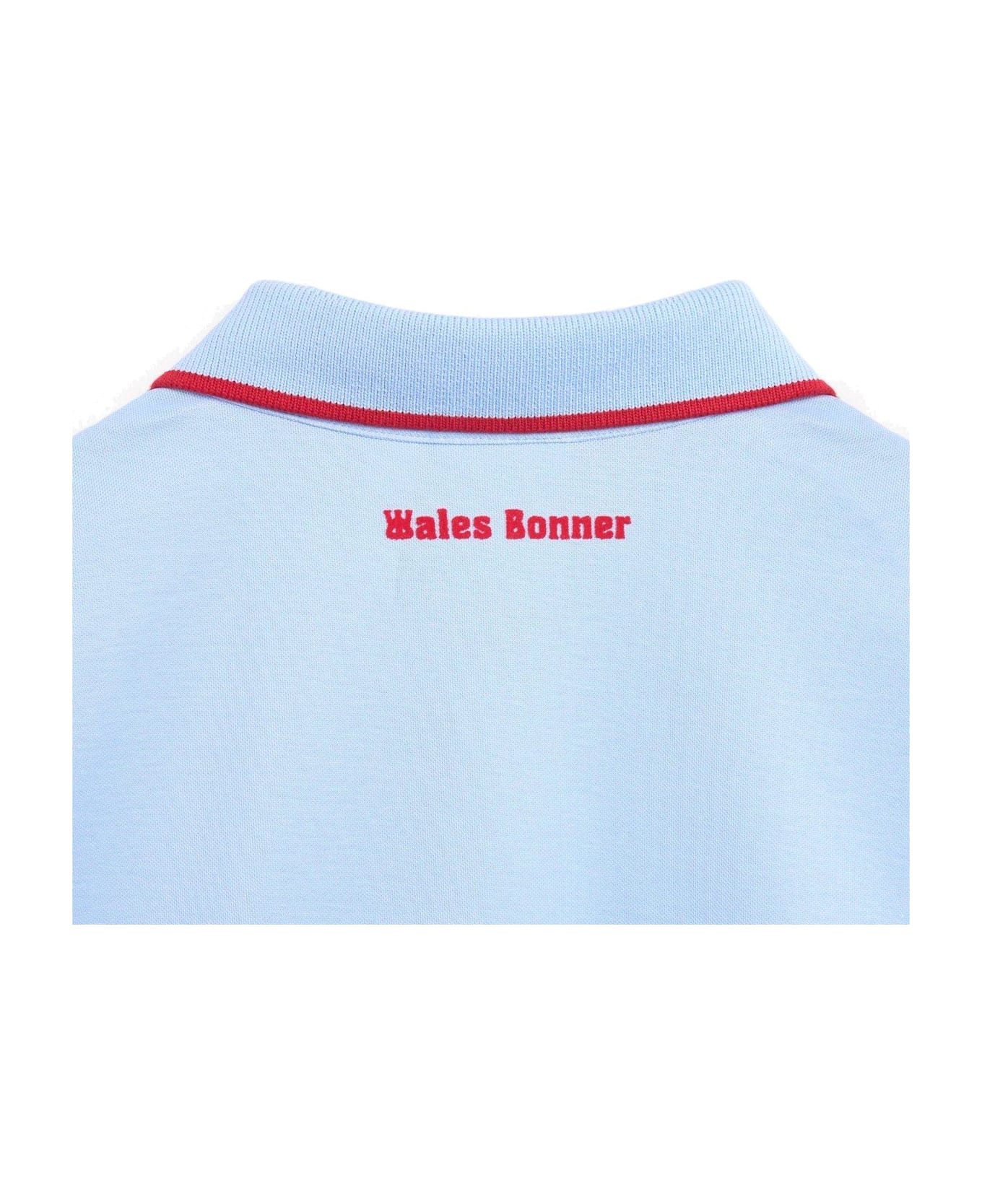 Adidas Originals by Wales Bonner X Wales Bonner Short Sleeved Polo Shirt - cyan