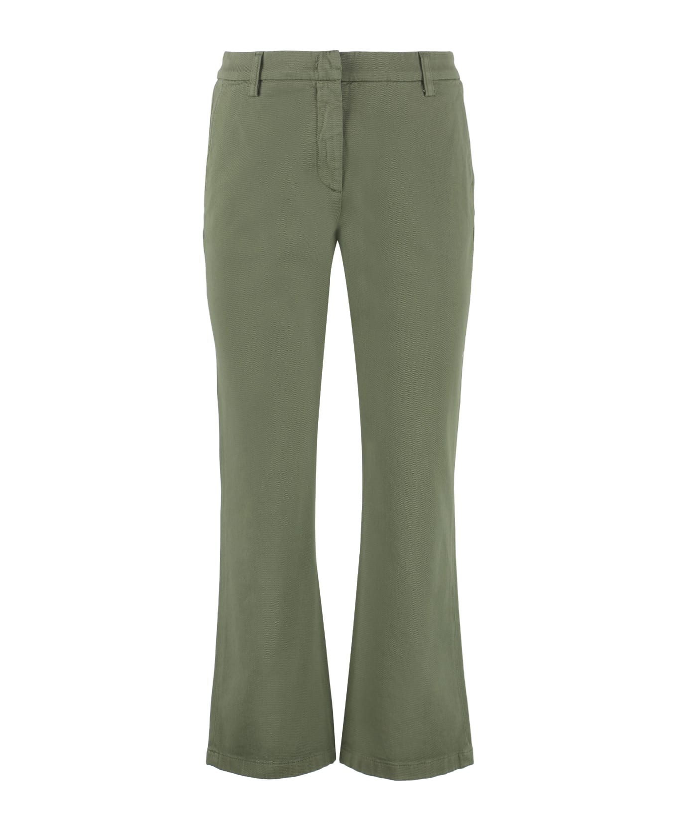Department Five Jet Stretch Cotton Monogrammmuster Trousers - green