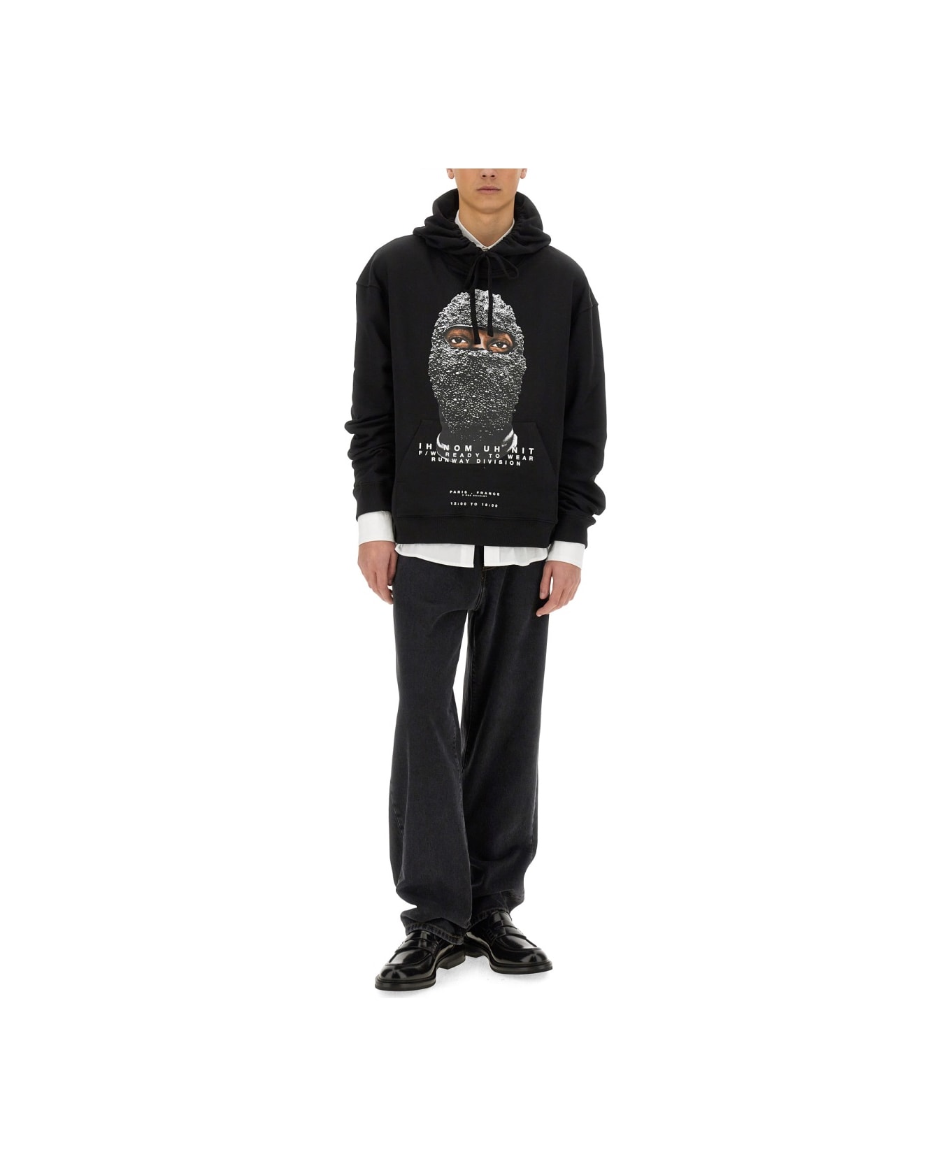 ih nom uh nit Hoodie - BLACK