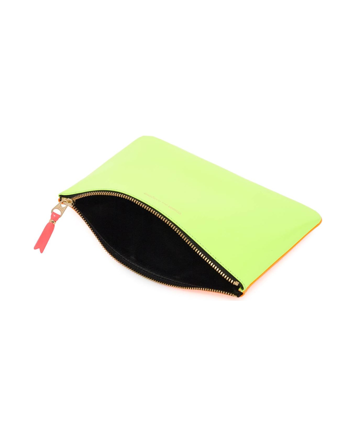 Comme des Garçons Wallet Super Fluo Pouch - YELLOW LIGHT ORANGE (Yellow)