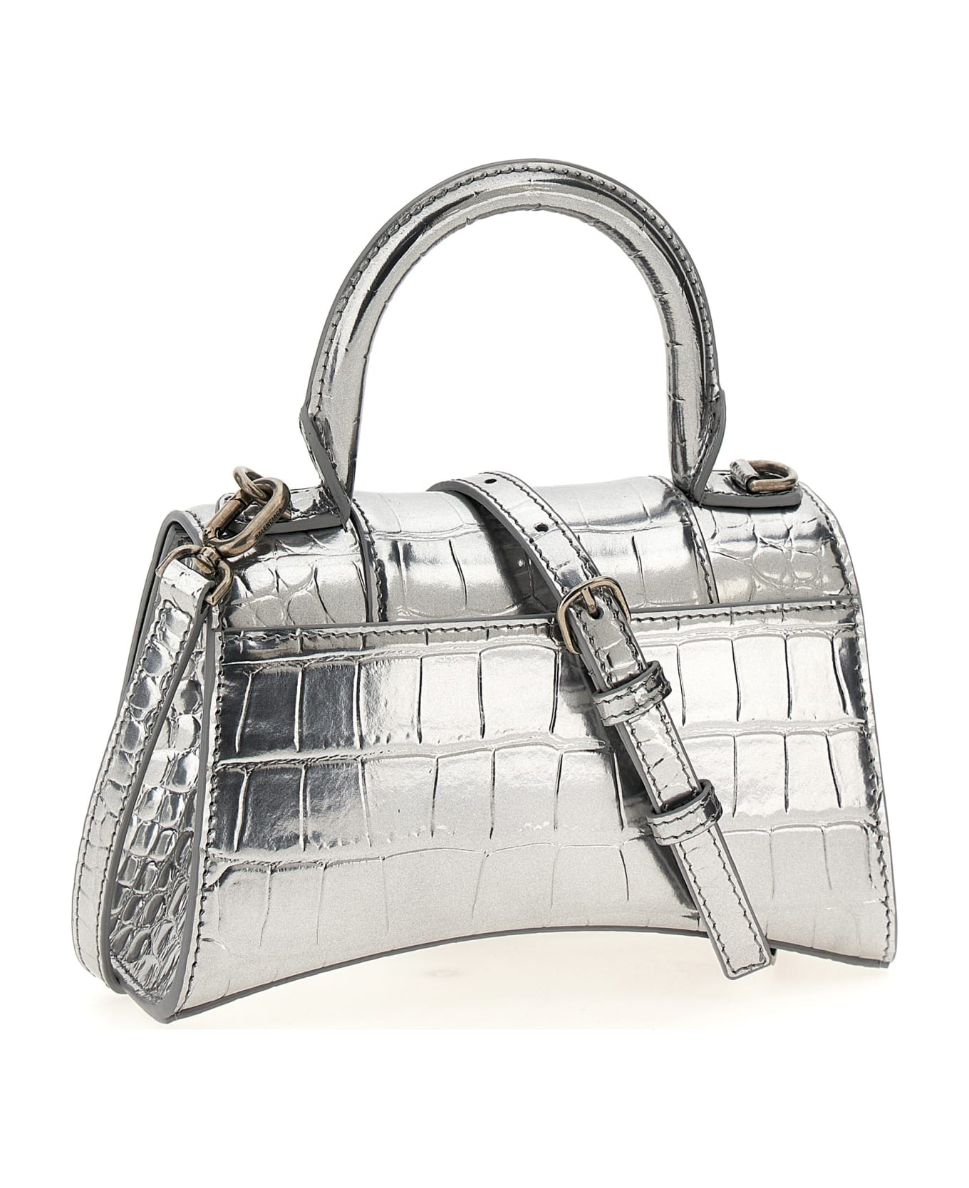 Balenciaga Hourglass Xs Handbag - Silver