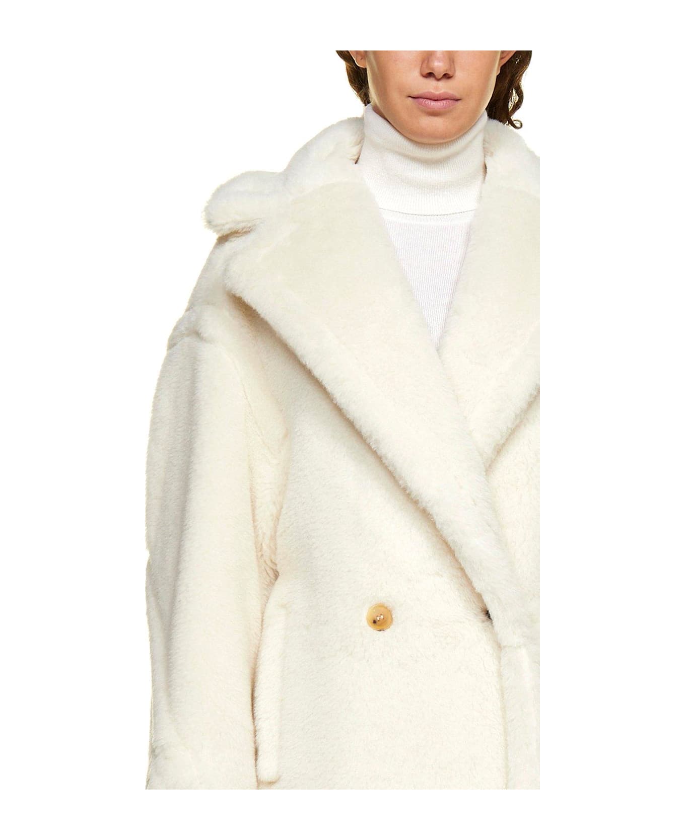 Max Mara Teddy Bear Icon Coat - WHITE