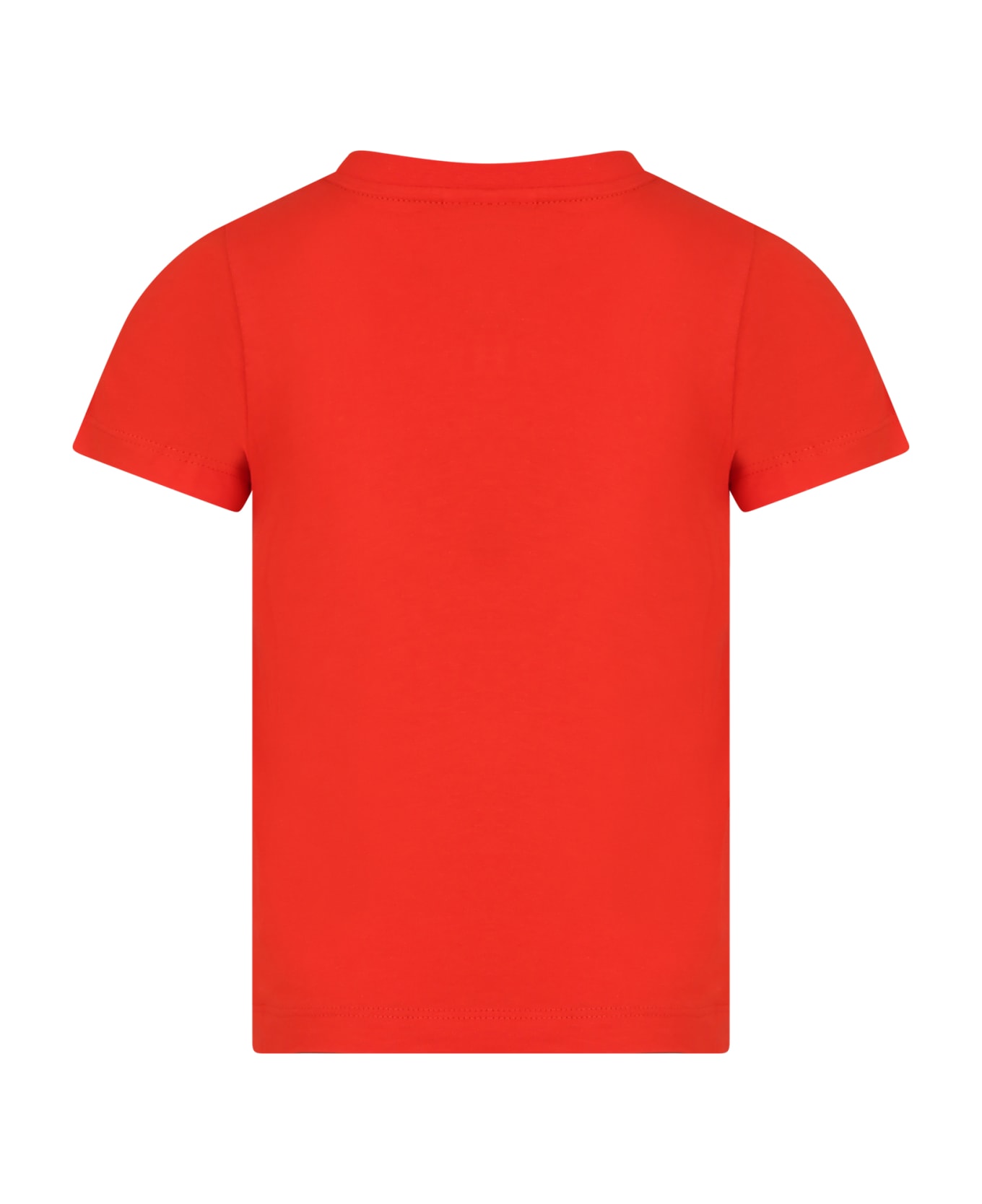 Lacoste Red T-shirt For Boy With Crocodile - Red Tシャツ＆ポロシャツ